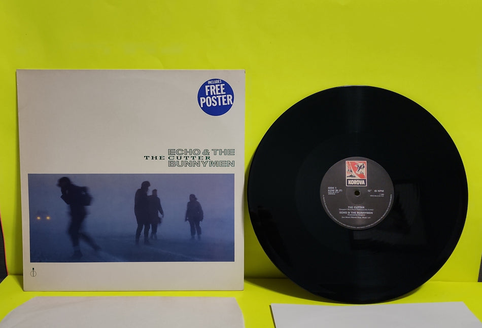 Echo & Bunnymen - The Cutter / UK, Black Centre Labels + Poster Ex. - 1983 - Used - VG++ - Vinyl