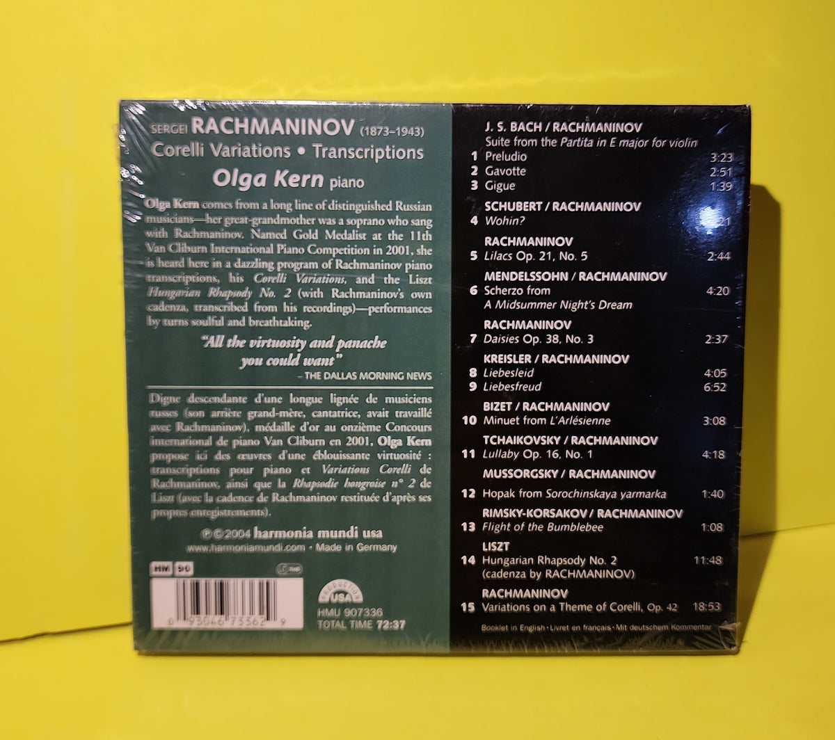 Olga Kern, Sergei Rachmaninov - Transcriptions  Corelli Variations - 2004 - HMU907336 New - Sealed - CDs