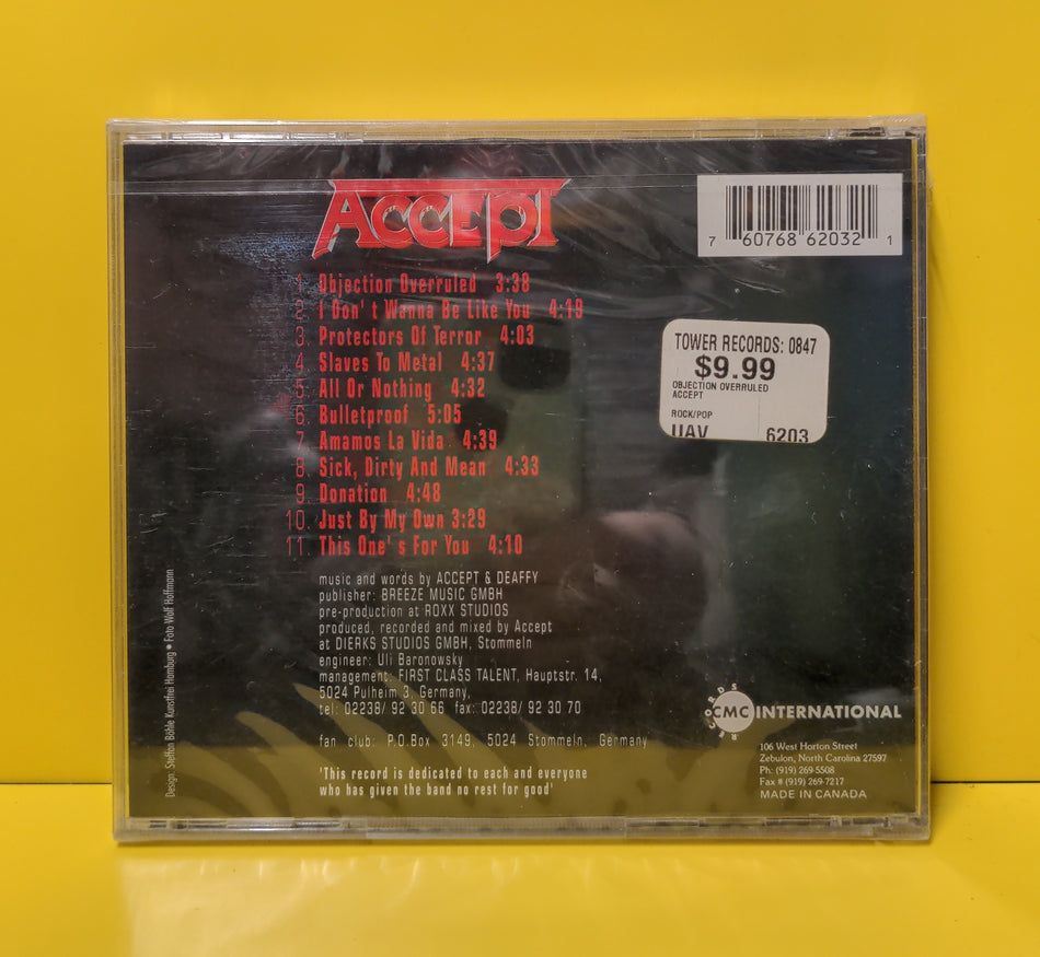 Accept - Objection Overruled - 1993 - CMC 6203 New - Sealed - CDs