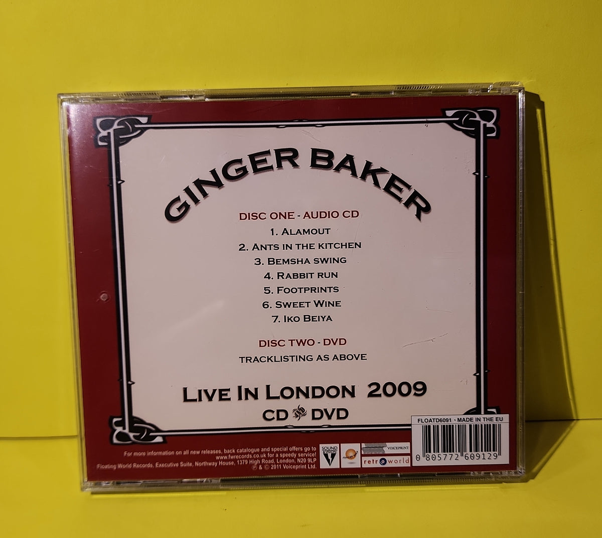 Ginger Baker - Live In London 2009 - 2011 - FLOATD6091 Used - EX - CDs