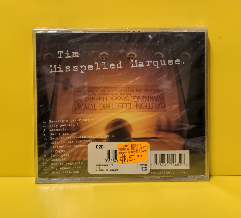 Tim - Misspelled Marquee - 2005 - New - Sealed - CDs