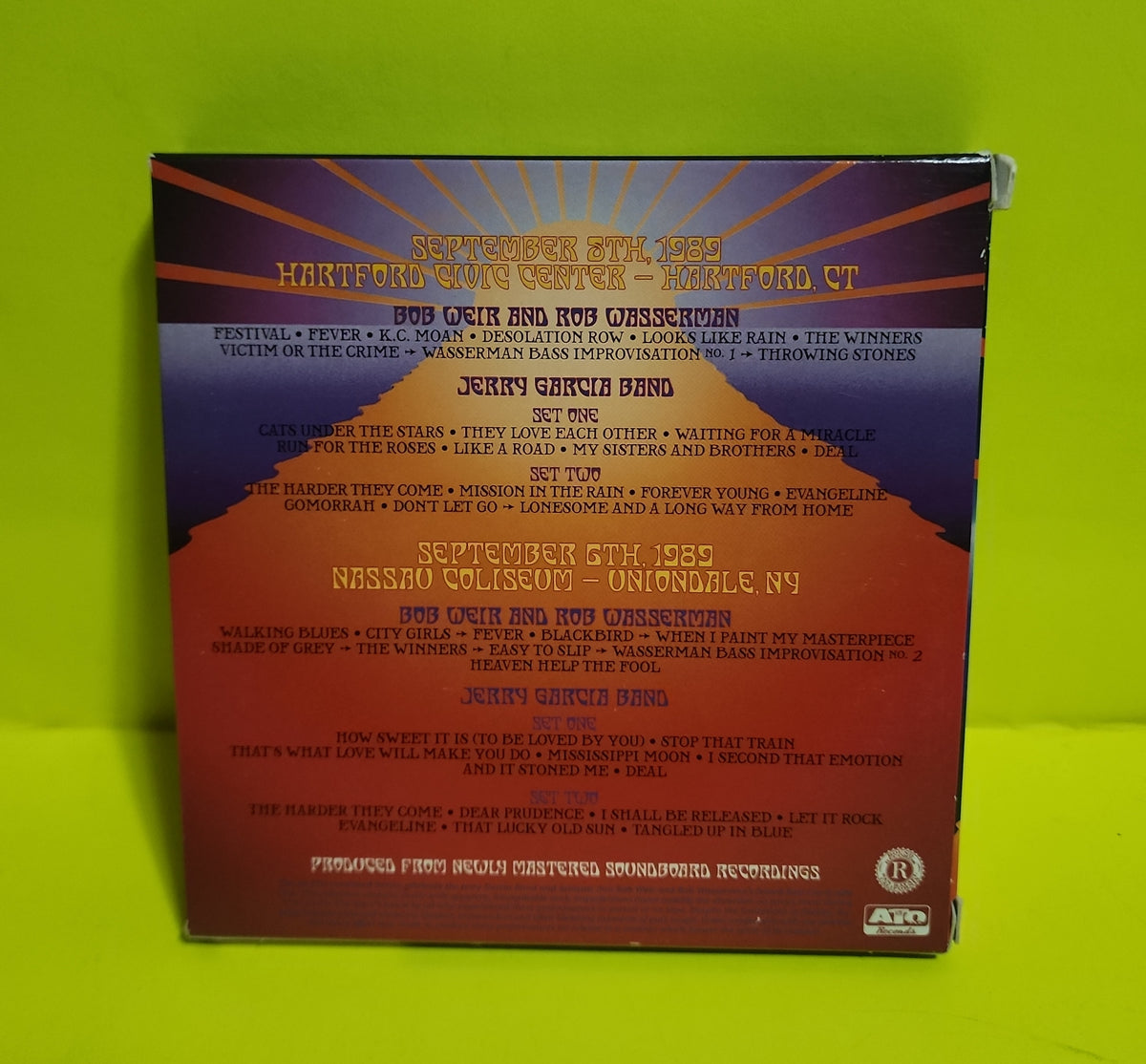 Jerry Garcia Band, Bob Weir And Rob Wasserman - Fall 1989: The Long Island Sound - 2013 - JGFRR1004 Used - NM - CDs