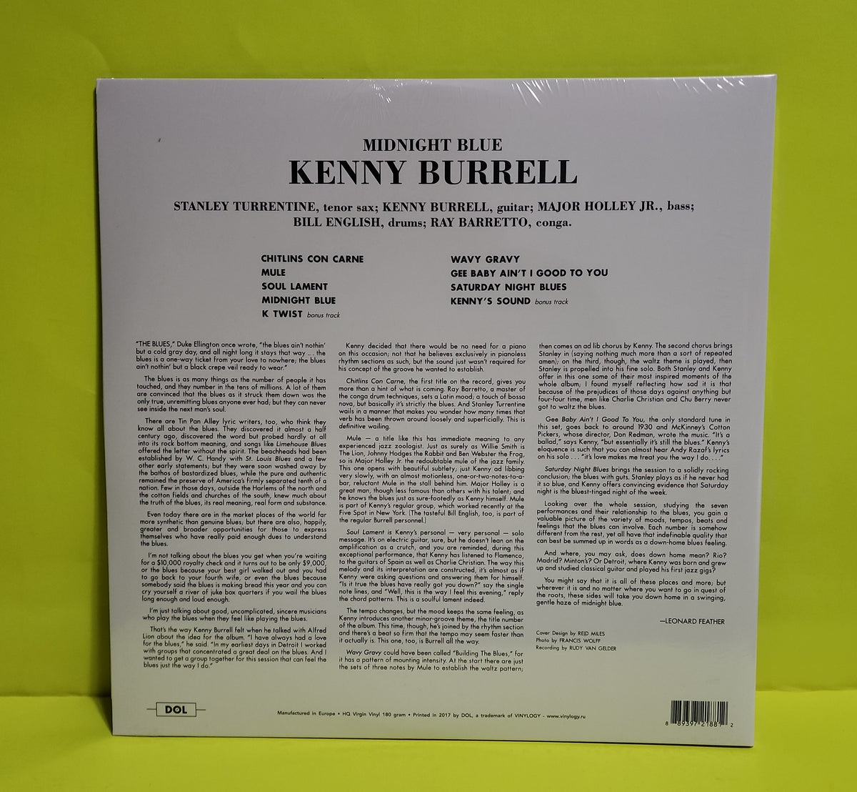 Kenny Burrell - Midnight Blue - 2017 - DOL881HG New - Sealed - Vinyl