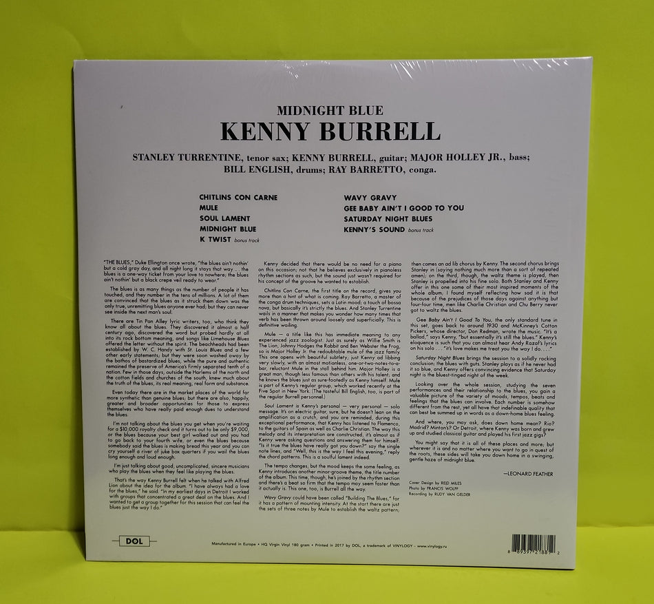 Kenny Burrell - Midnight Blue - 2017 - DOL881HG New - Sealed - Vinyl