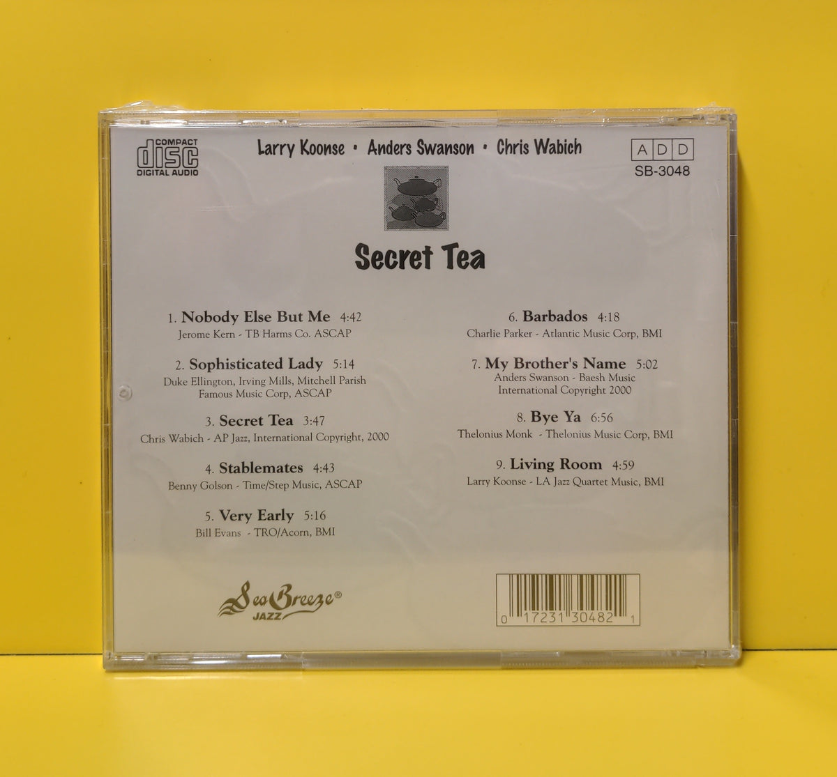 Larry Koonse, Anders Swanson, Chris Wabich - Secret Tea - 2001 - SB-3048 New - Sealed - CDs