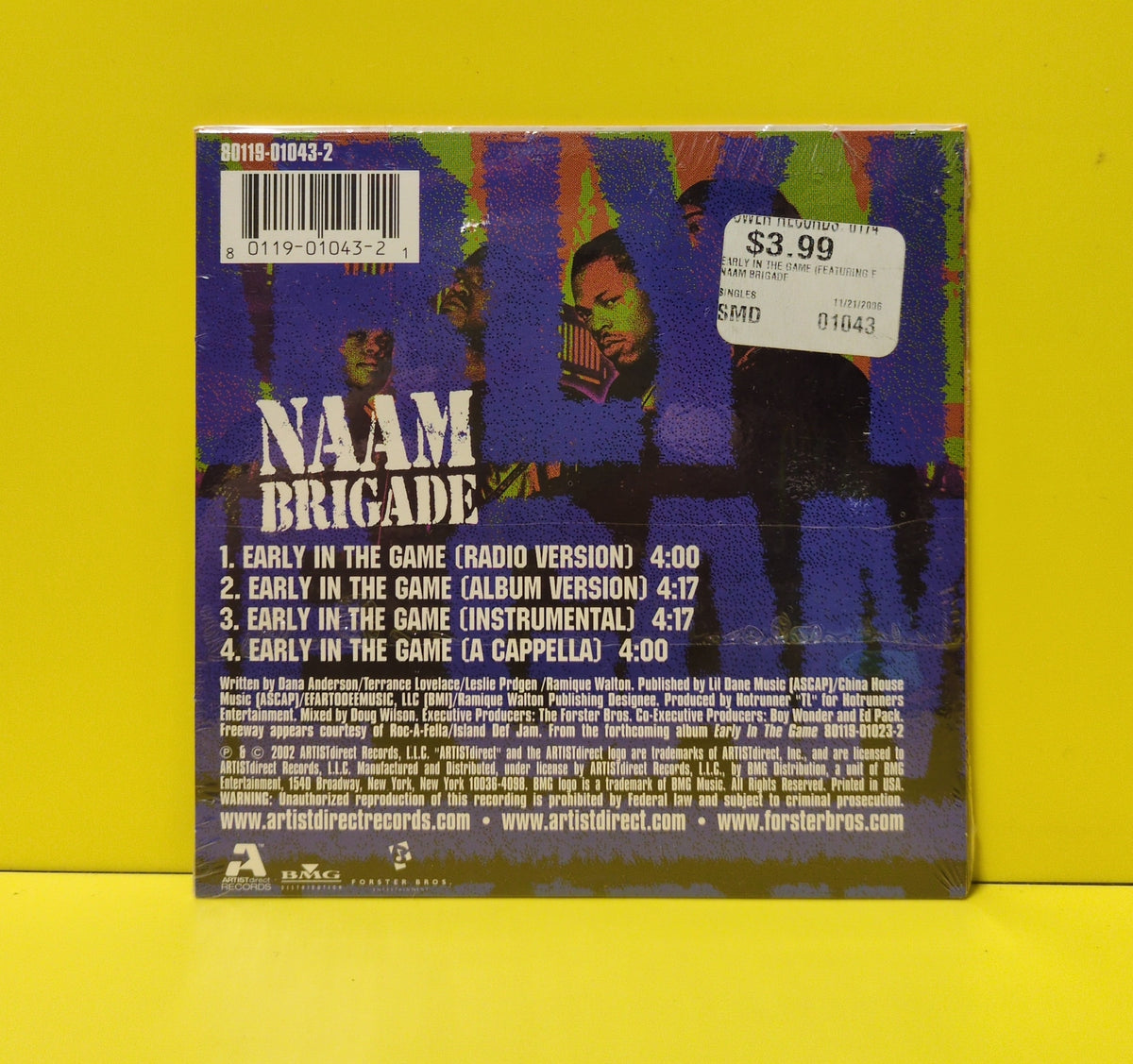Naam Brigade featuring Freeway - Early In The Game - 2002 - 80119-01043-2 New - Sealed - CD Single