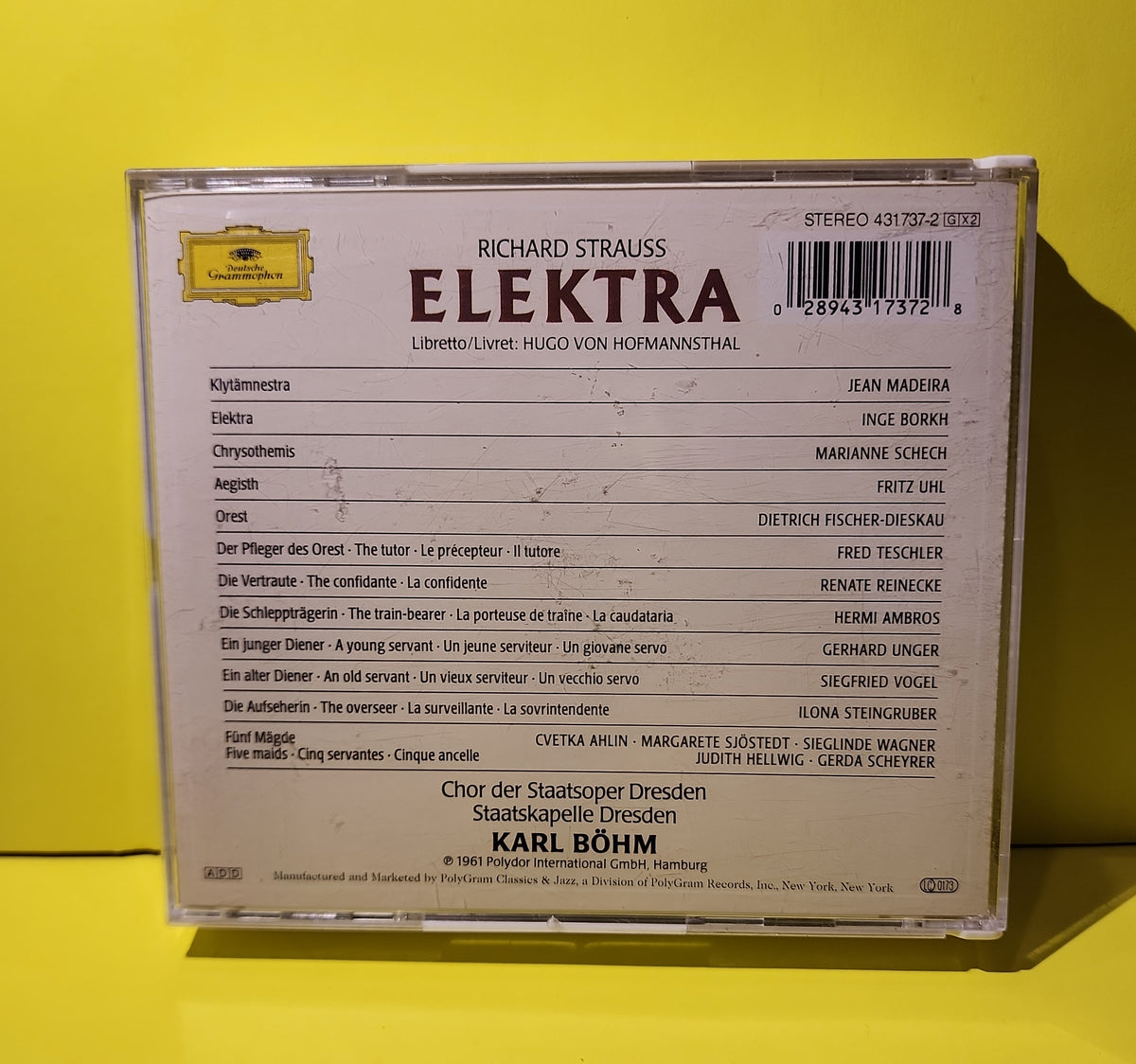 Richard Strauss - Inge Borkh, Marianne Schech, Jean Madeira, Dietrich Fischer-Dieskau, Staatskapelle Dresden / Karl Böhm - 1991 - 431 737-2 Used - EX - CDs