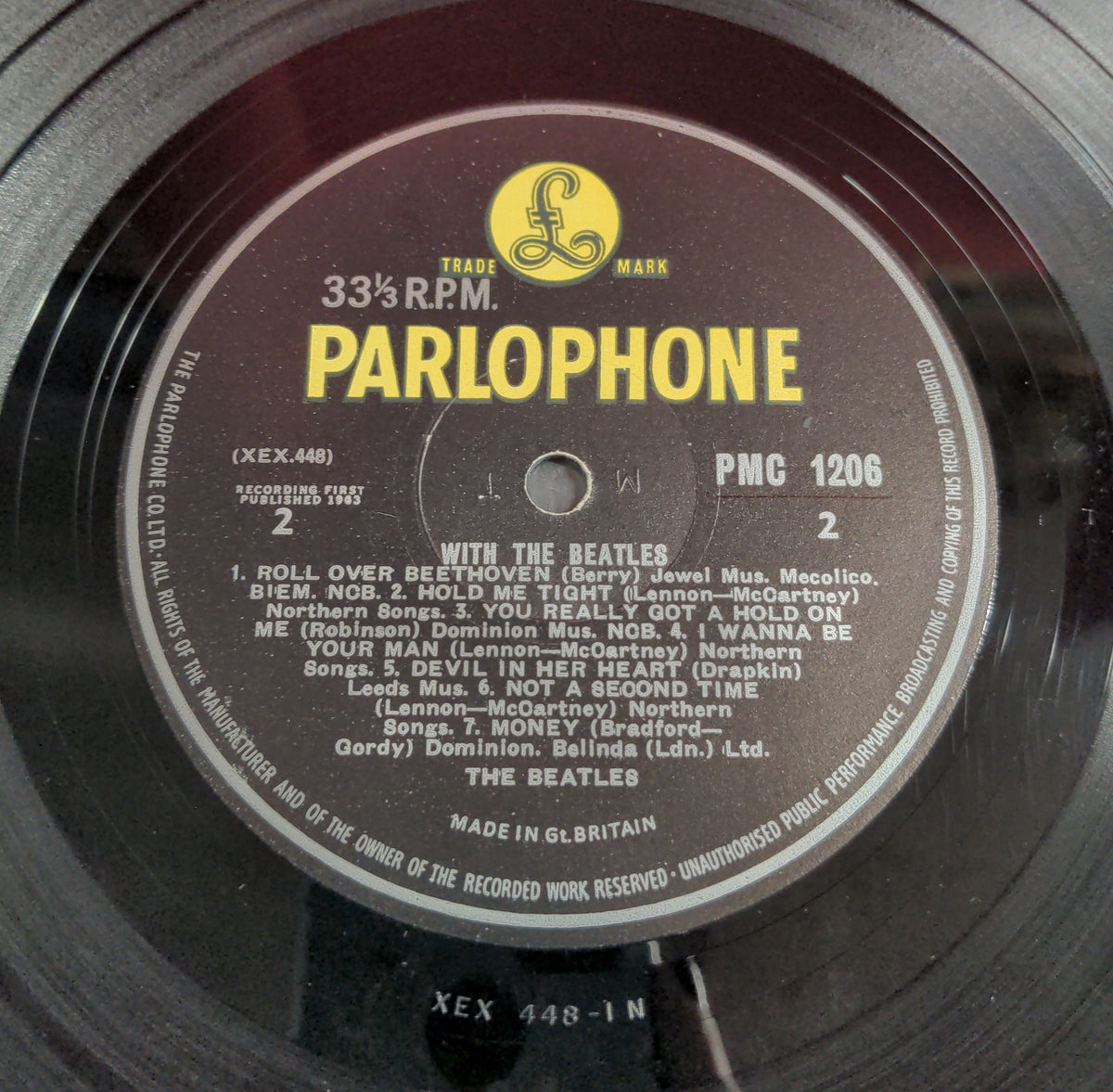 The Beatles - With The Beatles  - 1963 - PMC 1206 Used - VG++ - Vinyl - UK Import - Mono - Earnest J. Day Cover