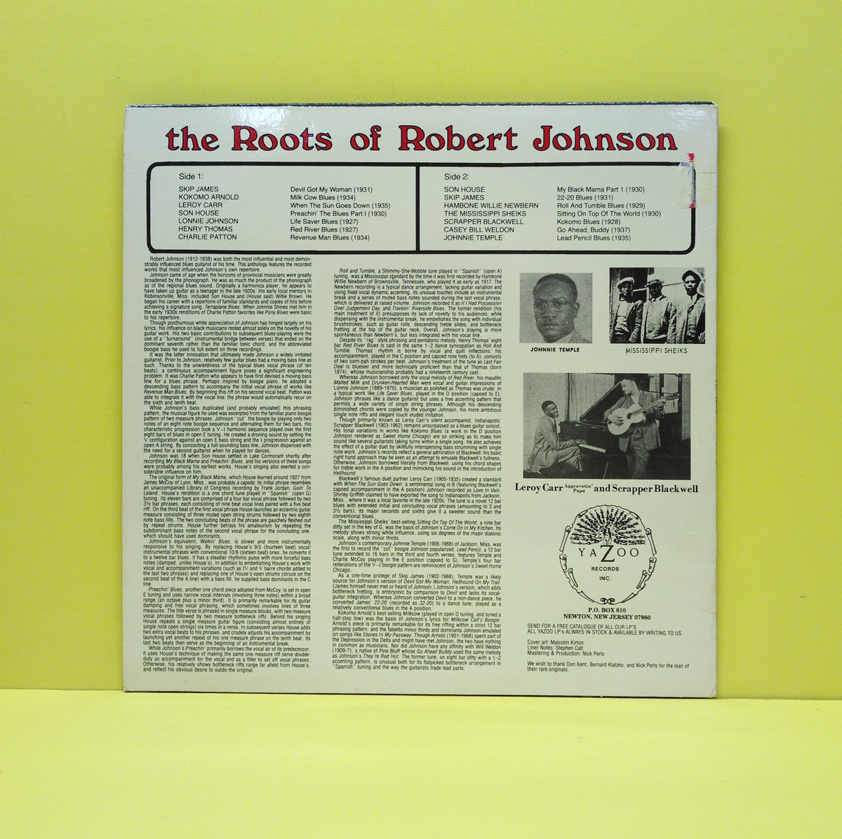 Various - The Roots Of Robert Johnson - L-1073 Used - VG++ - Vinyl - Reissue