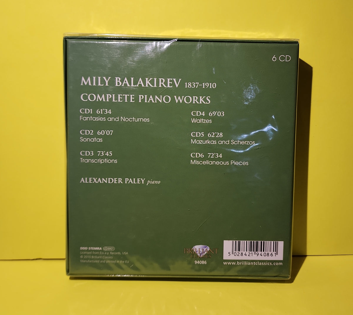 Balakirev, Alexander Paley - Complete Piano Works - 2015 - 94086 New - Sealed - CDs