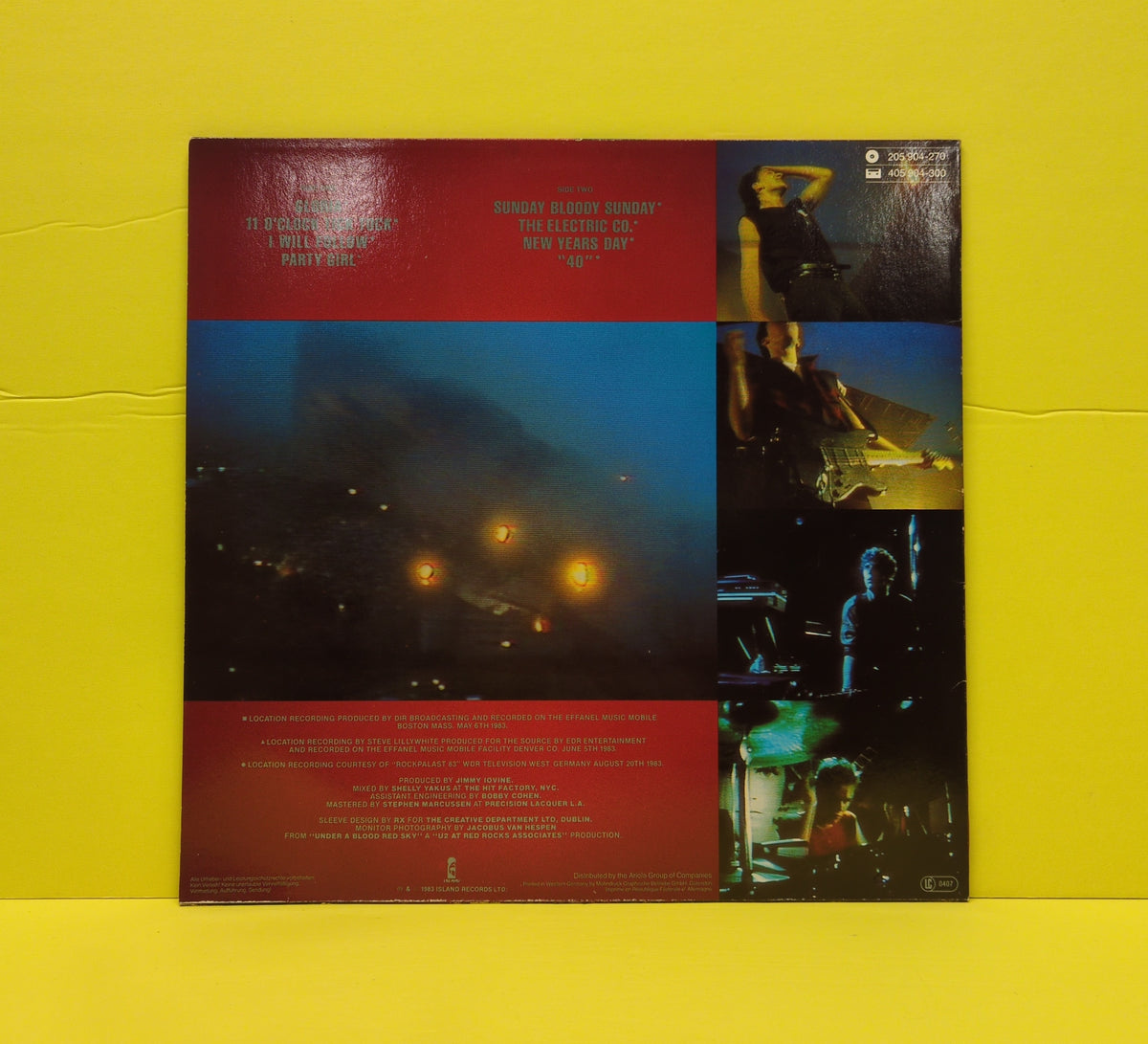 U2 - Live "Under A Blood Red Sky" - 1985 - 205 904-270 Used - VG++ - Vinyl - Germany Import