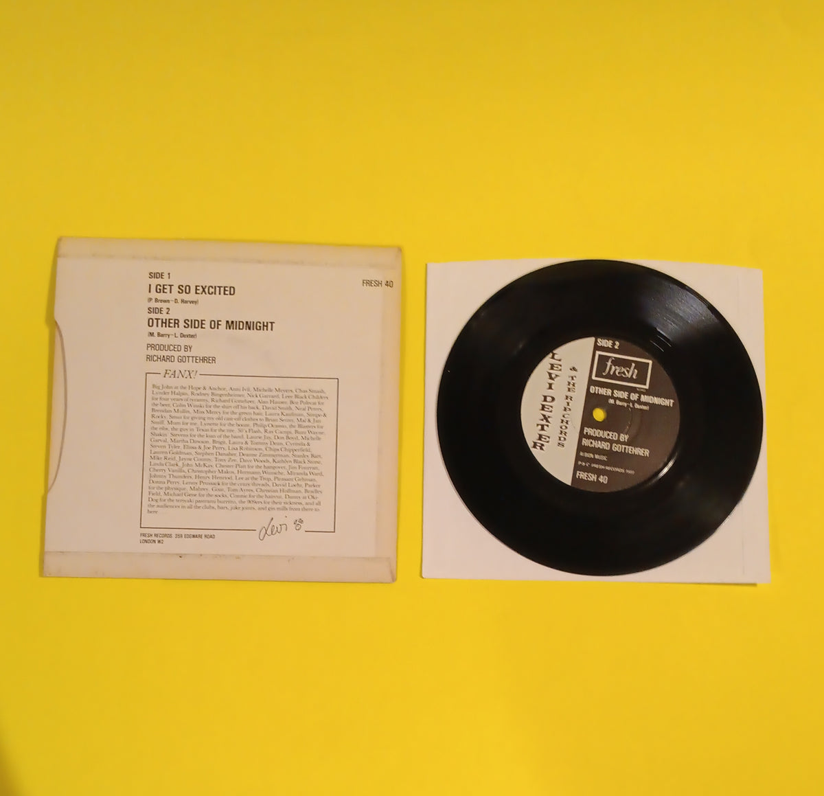 Levi Dexter & The Ripchords - I Get So Excited (UK 7") - 1981 - FRESH 40 Used - VG++ - Vinyl