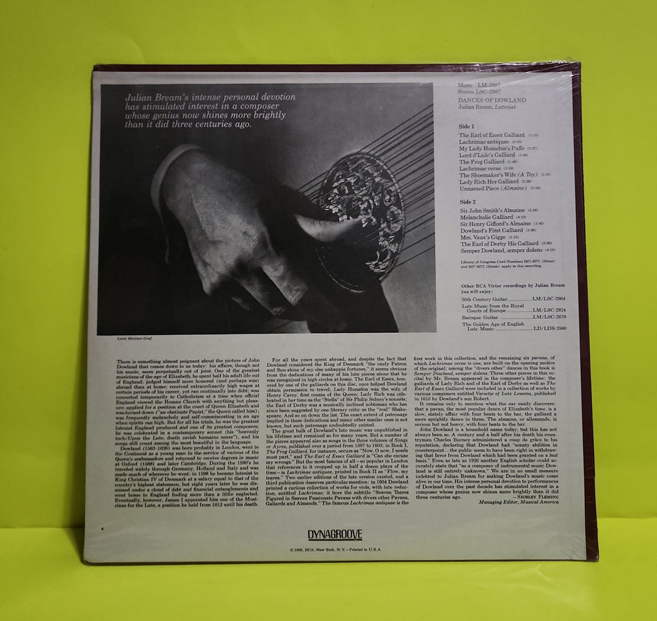 Julian Bream - Dances Of Dowland - 1968 - SB 6751 New - Sealed - Vinyl