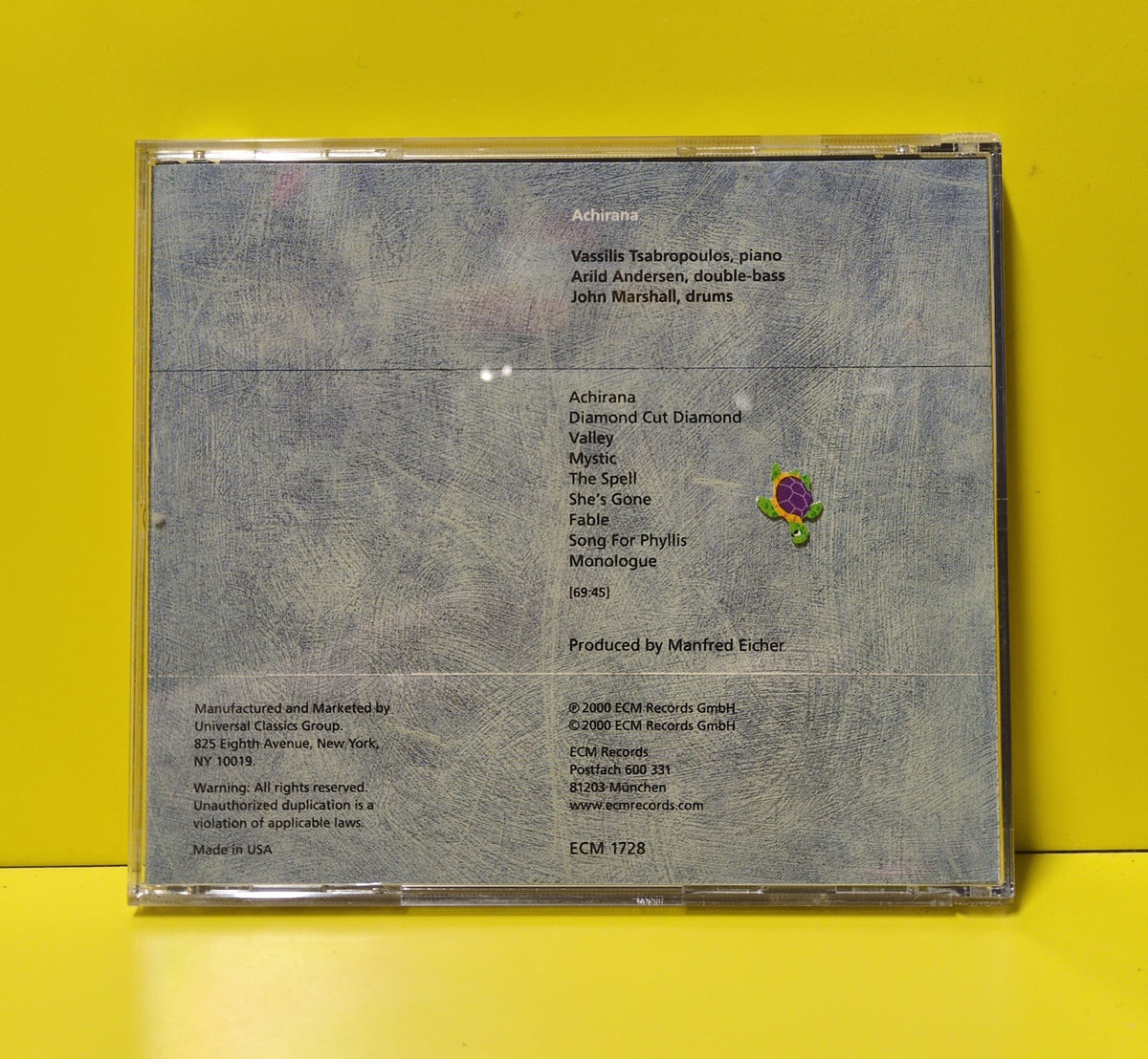 Vassilis Tsabropoulos, Arild Andersen, John Marshall - Achirana - 2000 - ECM 1728 / 012 157 462-2 Used - EX - CDs