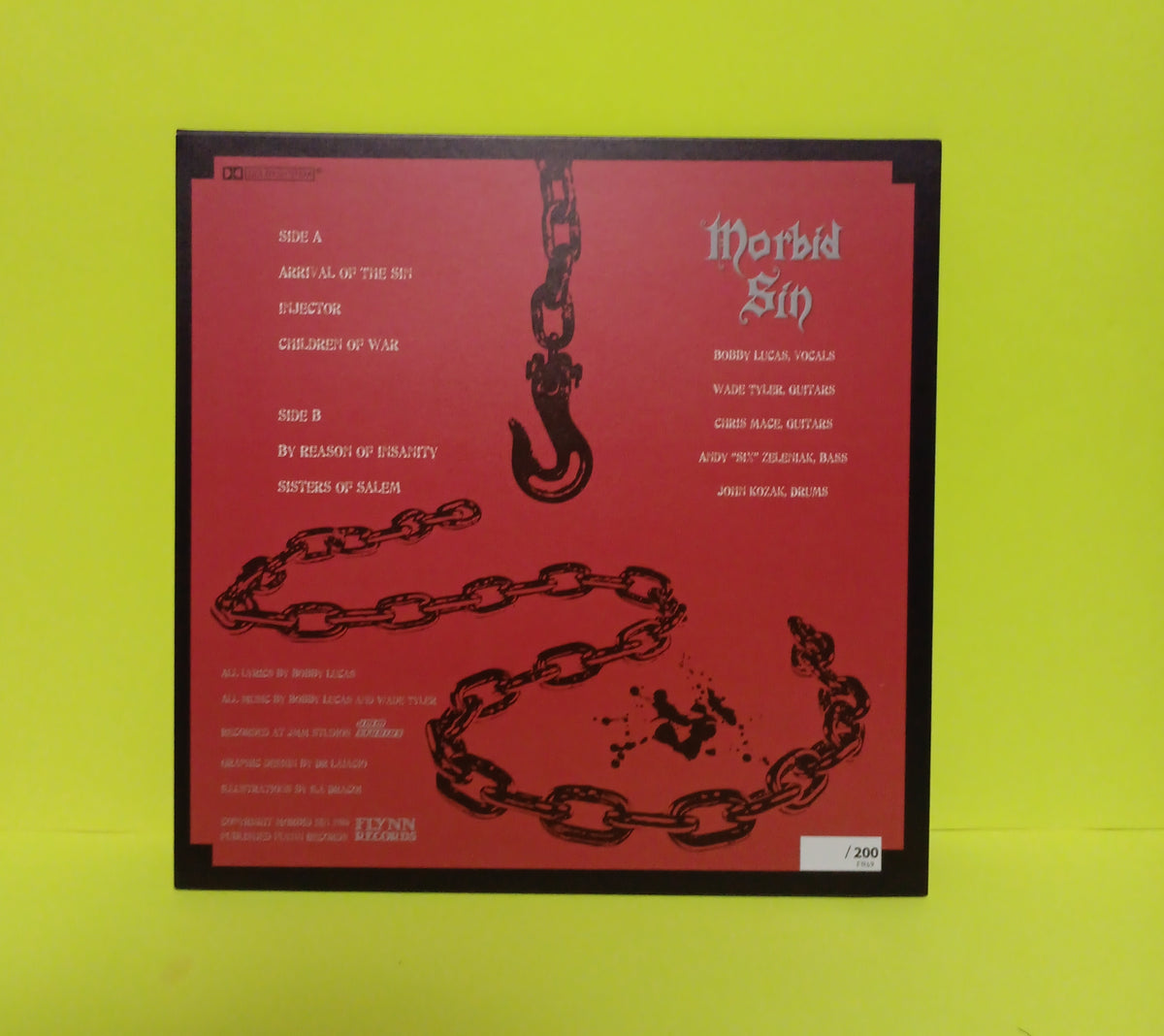 Morbid Sin - The Arrival of Sin Demo 1988 (Italy Unnumbered Promo) - 2024 - FR49 New - NM - Vinyl