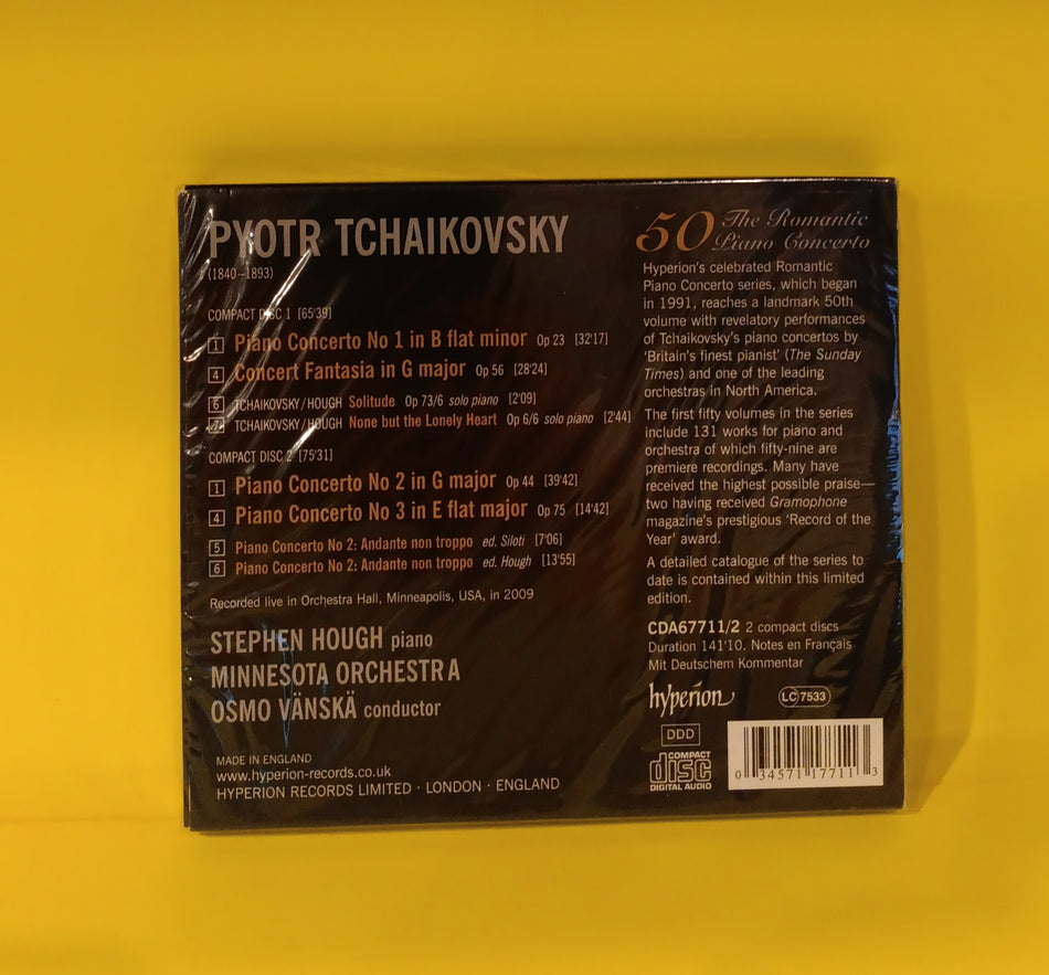 Tchaikovsky: Hough, Minnesota Orchestra, Osmo Vänskä - The Romantic Piano Concerto 50 - 2010 - CDA67711/2 New - Sealed - CDs