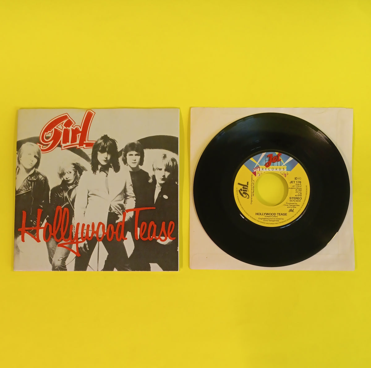 Girl - Hollywood Tease (UK Poster Sleeve 7") - 1980 - JET 176 Used - VG++ - Vinyl