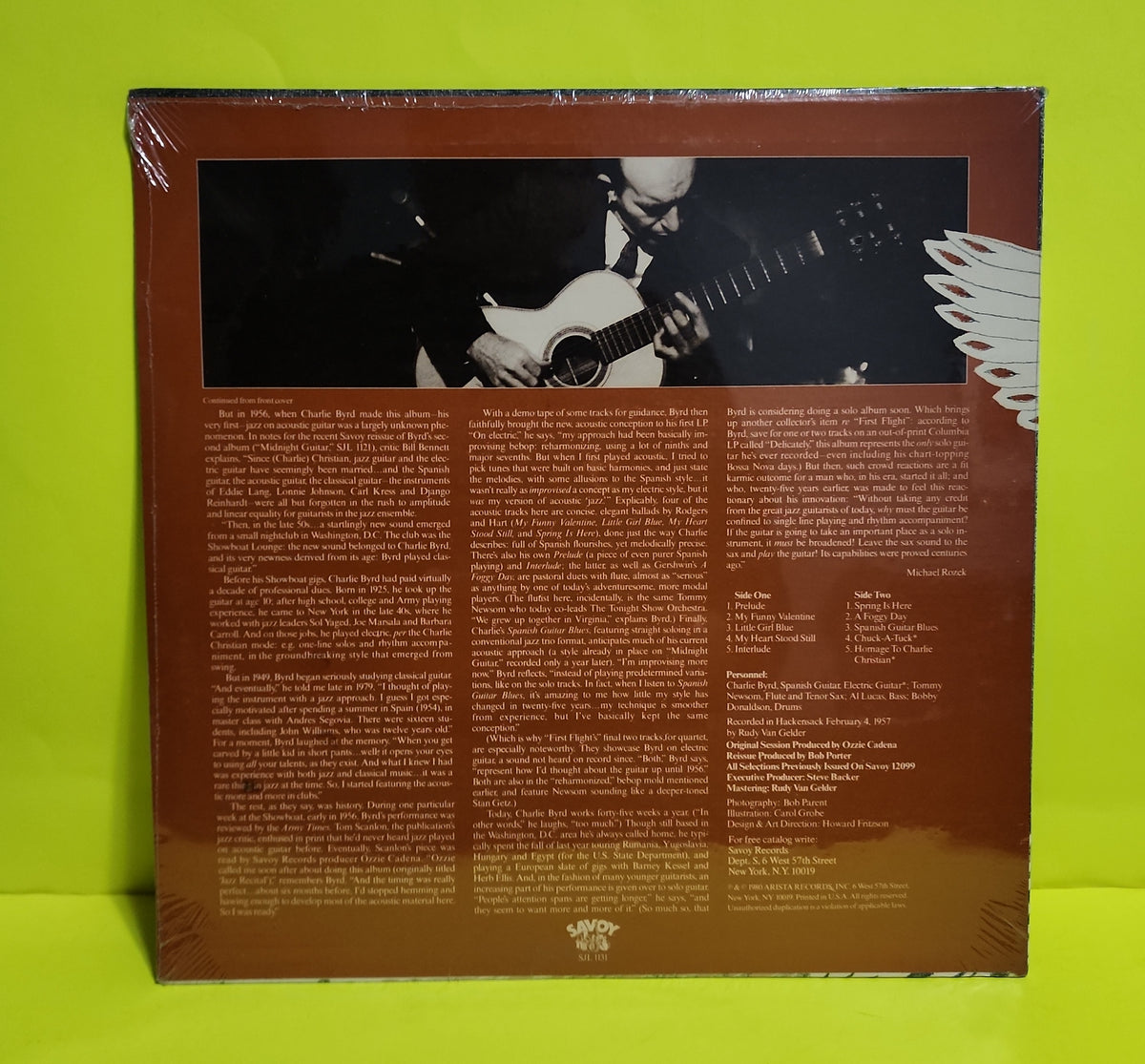Charlie Byrd  - First Flight  - 1980 - SJL 1131 New - Sealed - Vinyl