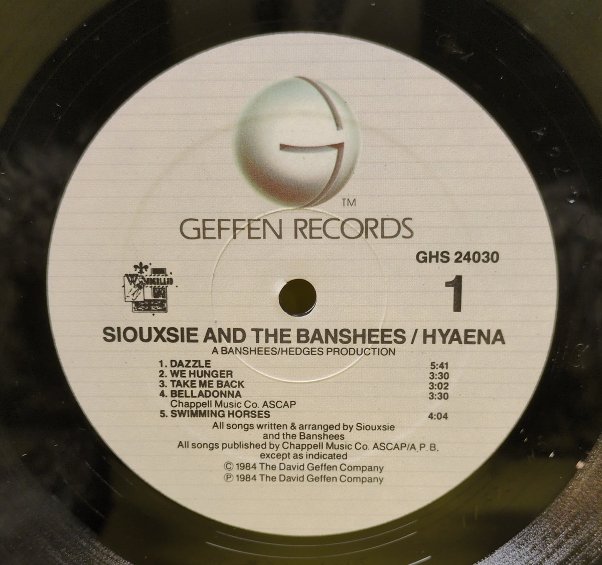 Siouxsie And The Banshees - Hyaena - 1984 - GHS 24030 Used - VG++ - Vinyl - Promo