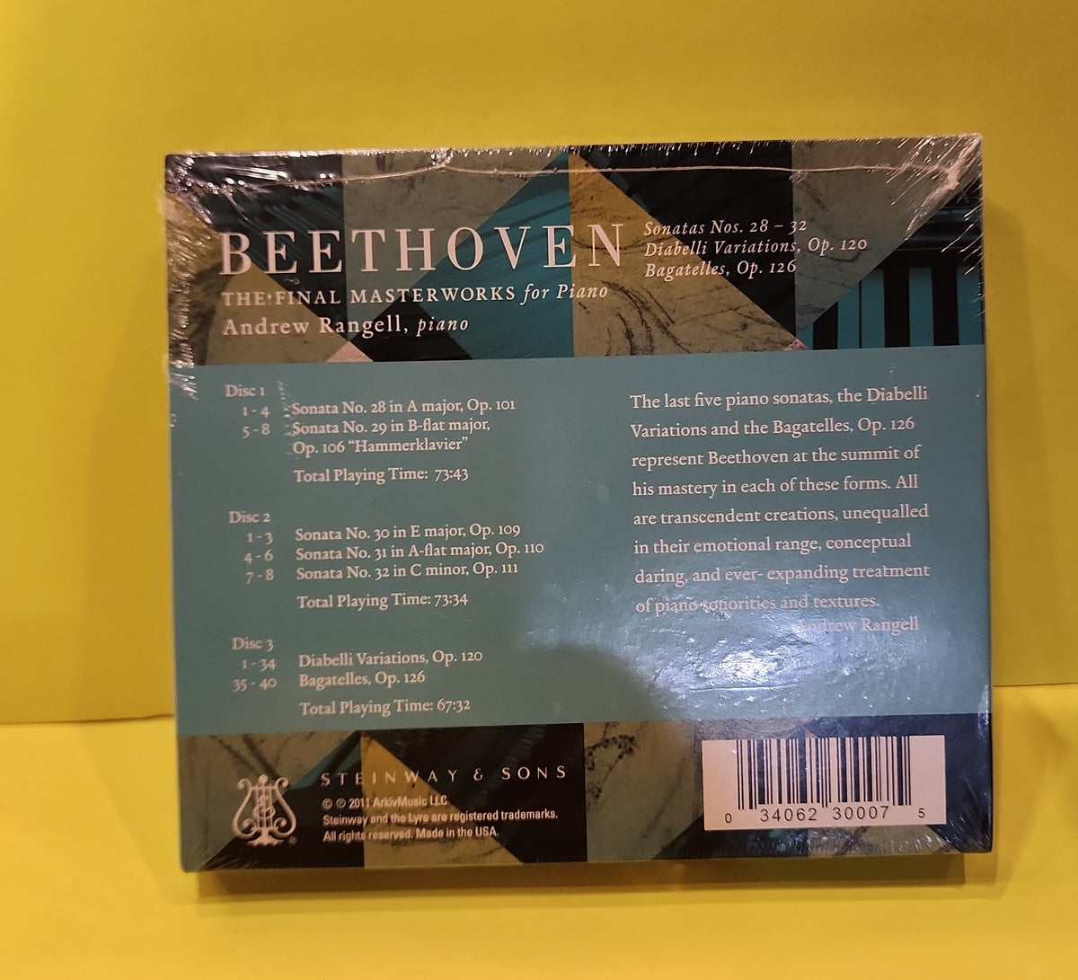 Beethoven, Andrew Rangell - The Final Masterworks For Piano - 2011 - STNS 30007 New - Sealed - CDs