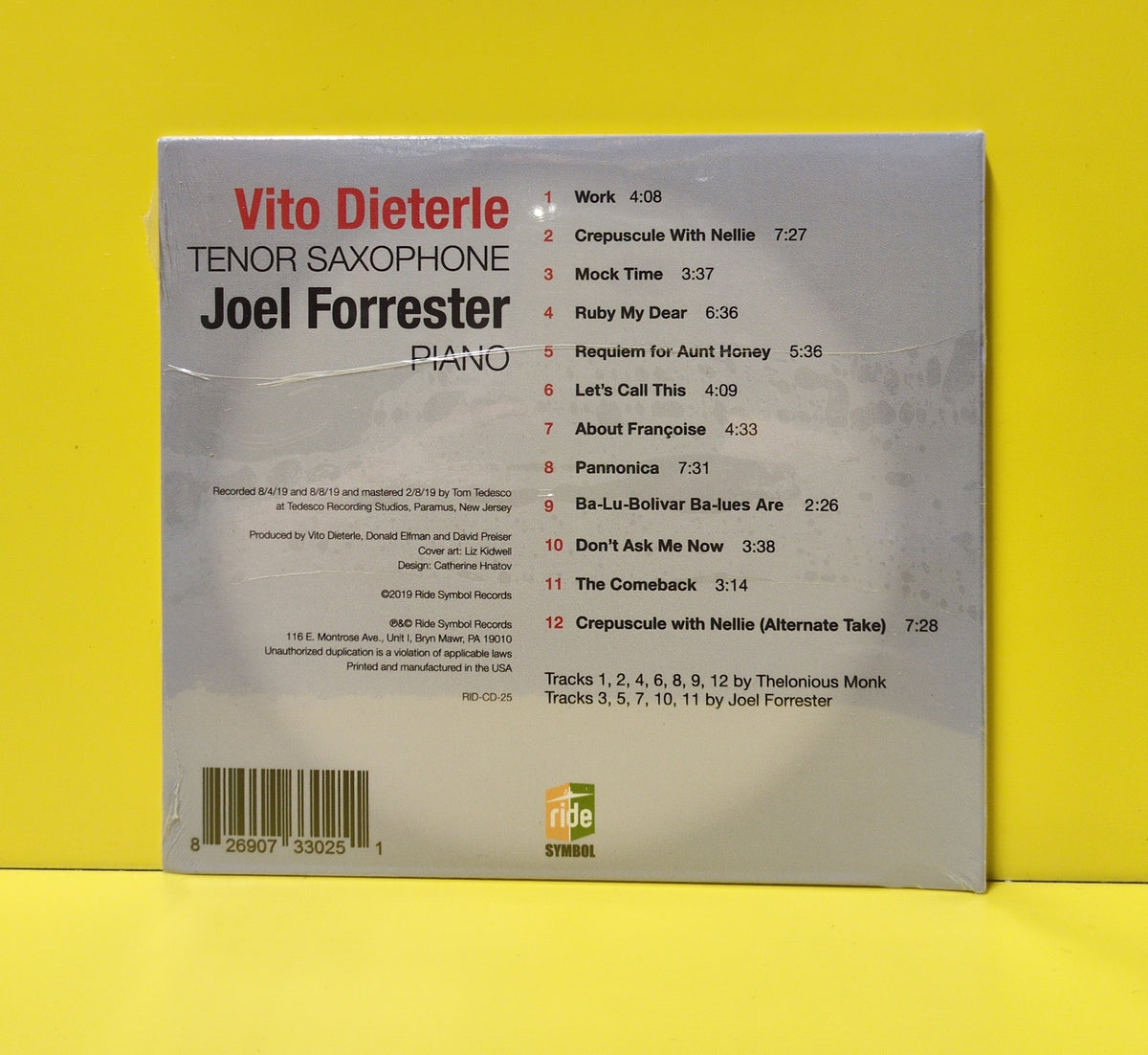 Vito Dieterle, Joel Forrester - StatusSphere - 2019 - RID-CD-25 New - Sealed - CDs