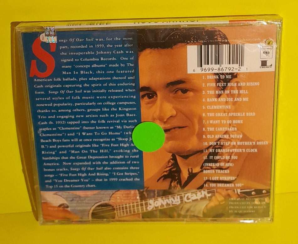 Johnny Cash - Songs Of Our Soil - 2002 - CK 86792 New - Sealed - CDs