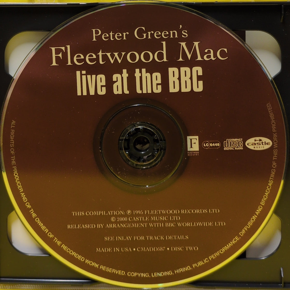 Peter Green's Fleetwood Mac - Live At The BBC - 2000 - CMA DD 587 Used - VG++ - 2xCD