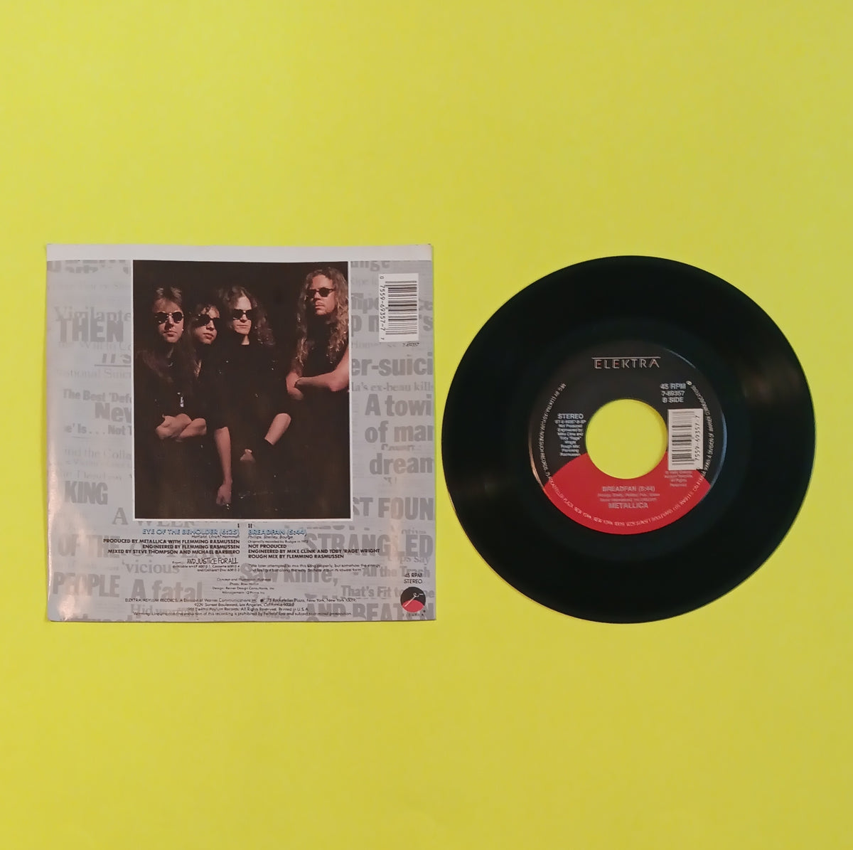 Metallica - Eye Of The Beholder / Breadfan - 1988 - 7-69357 Used - VG+ - 7" Vinyl