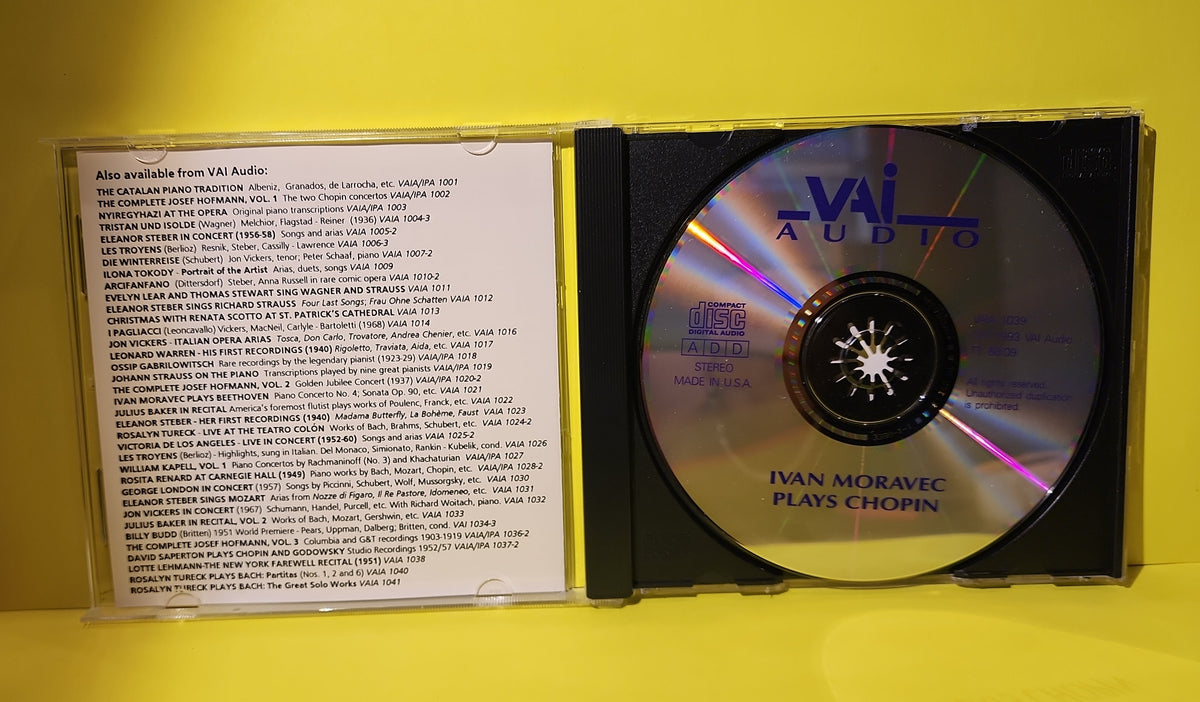 Chopin - Ivan Moravec - 1993 - VAIA 1039 Used - EX - CDs
