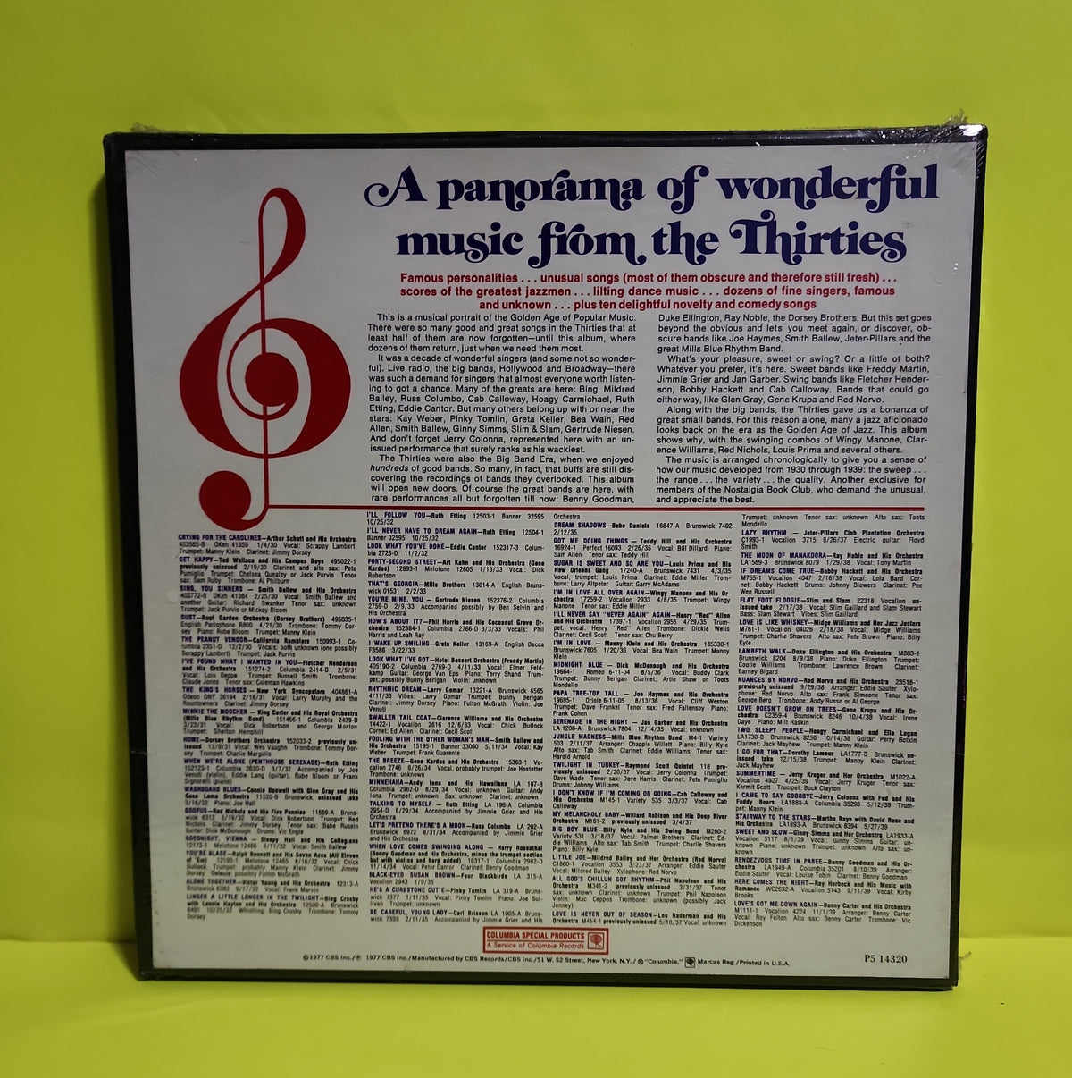 Various  - Echos Of The Thirties - 1977 - P5 14320 New - Sealed - Vinyl