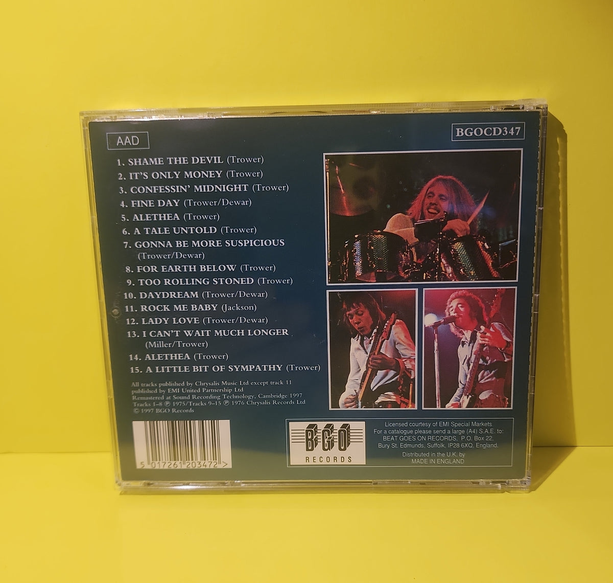 Robin Trower - For Earth Below / Live - BGOCD347 Used - EX - CDs