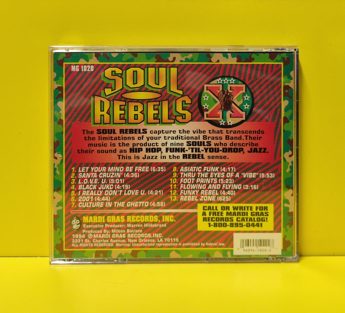 Soul Rebels Brass Band - Let Your Mind Be Free - 1994 - MG 1020 Used - EX - CDs