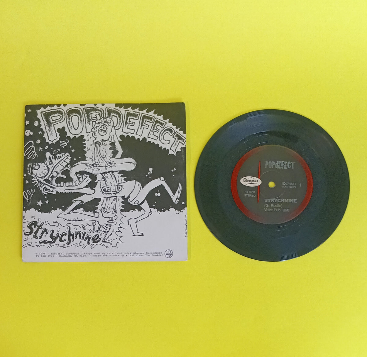 Popdefect / The Outsideinside  - Strychnine / Psycho! 7" - 1996 - ID074581 Used - VG++ - Vinyl