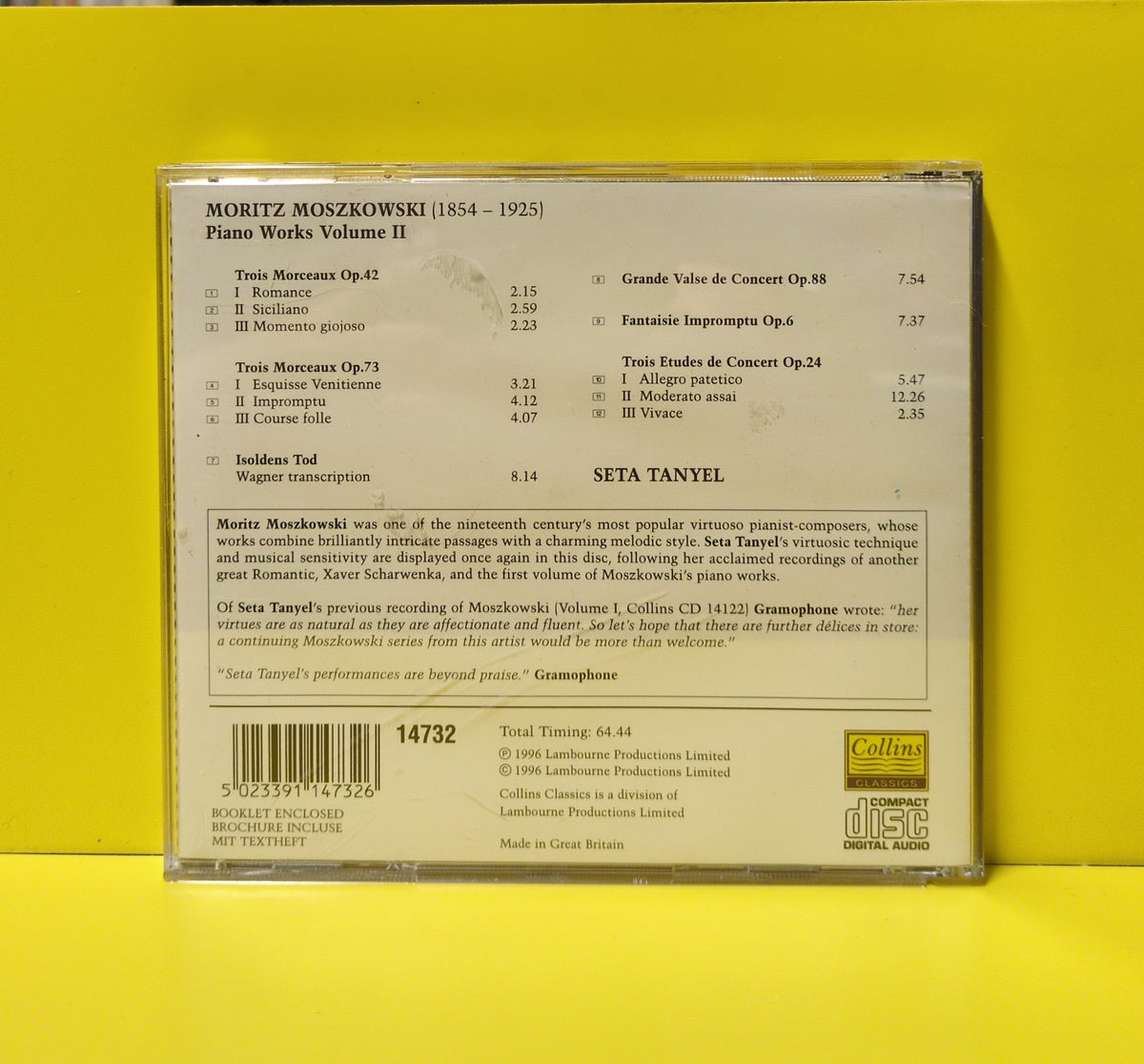 Moszkowski, Seta Tanyel - Piano Works Volume ll - 1996 - 14732 Used - CDs