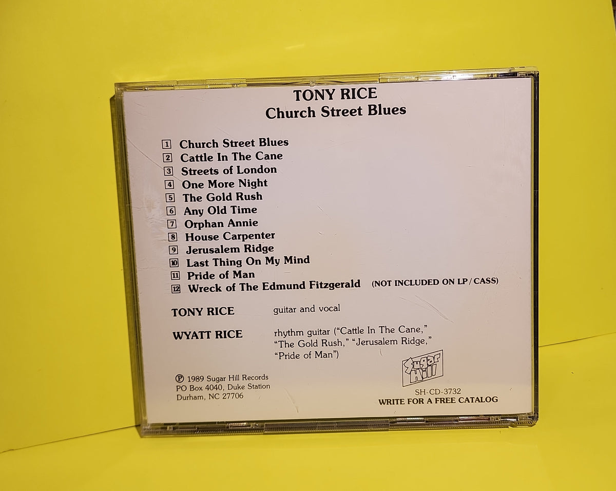 Tony Rice - Church Street Blues - 1989 - SH-CD-3732 Used - NM - CDs