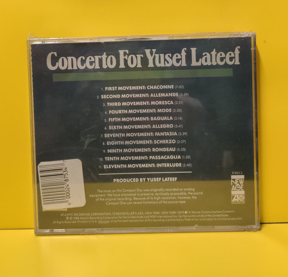 Yusef Lateef - Concerto For Yusef Lateef - 1988 - 7 81863-2 New - Sealed - CDs