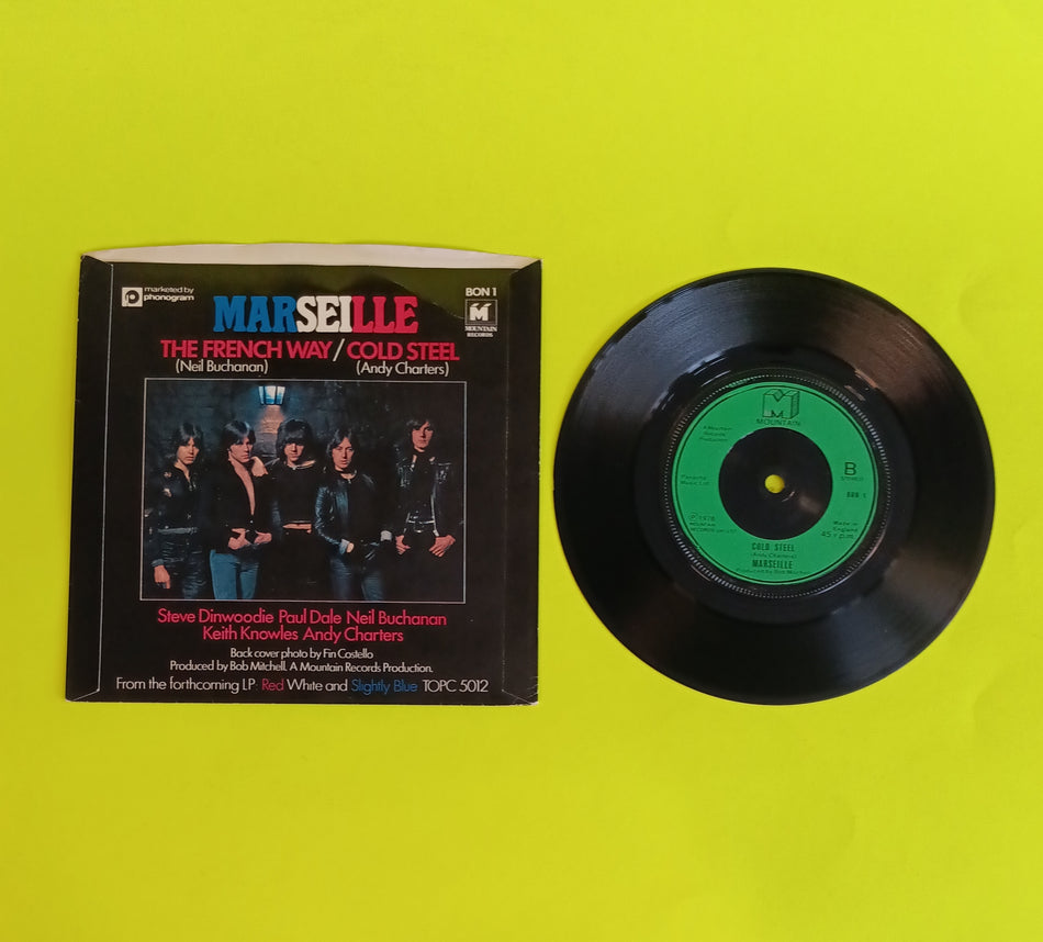Marseille - The French Way / Cold Steel (UK 7") - 1978 - BON 1 Used - EX - Vinyl