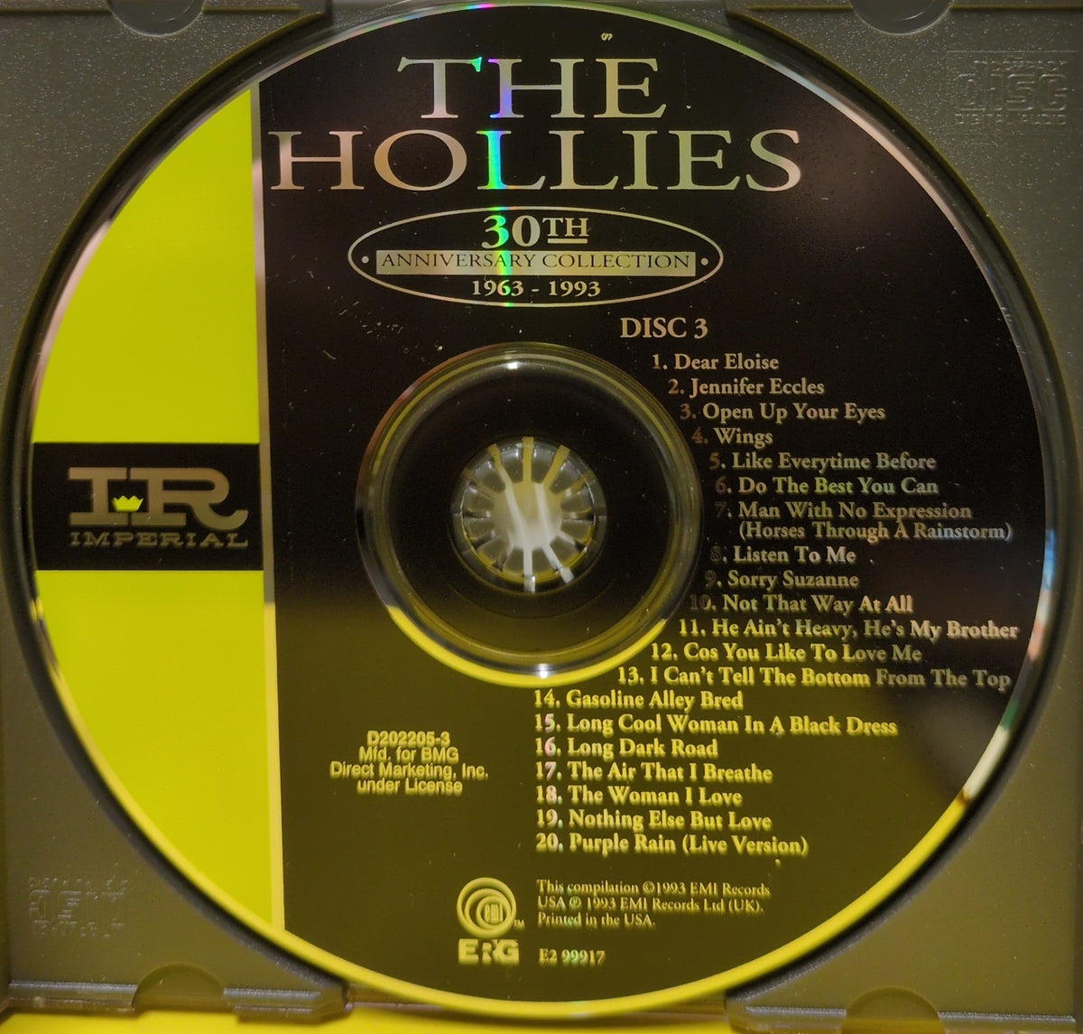 The Hollies - 30th Anniversary Collection 1963-1993 - E2 99917 Used - EX - CDs - Remastered - 3xCD Set - Record Club Edition