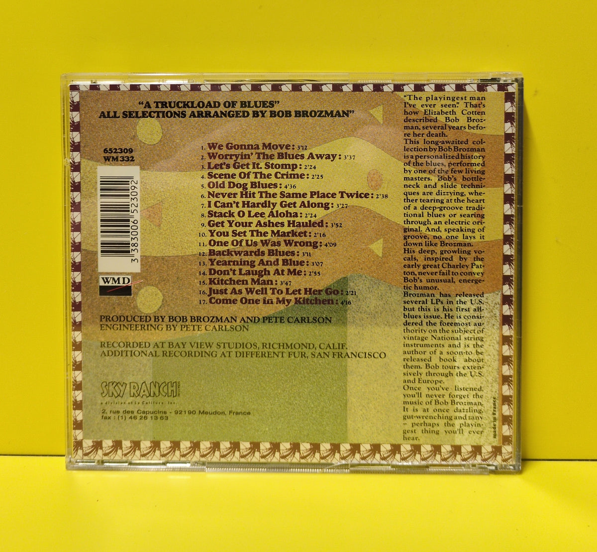Bob Brozman - A Truckload Of Blues - 1992 - SR 652309 Used - NM - CDs