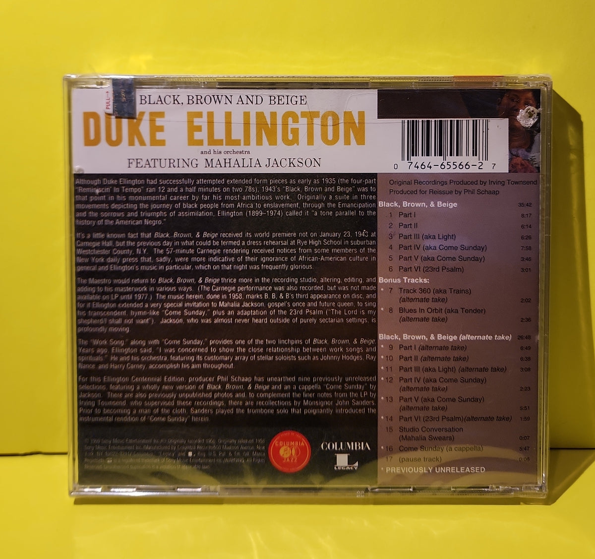 Duke Ellington And His Orchestra Featuring Mahalia Jackson - Black, Brown And Beige - 1999 - CK 65566 New - Sealed - CDs