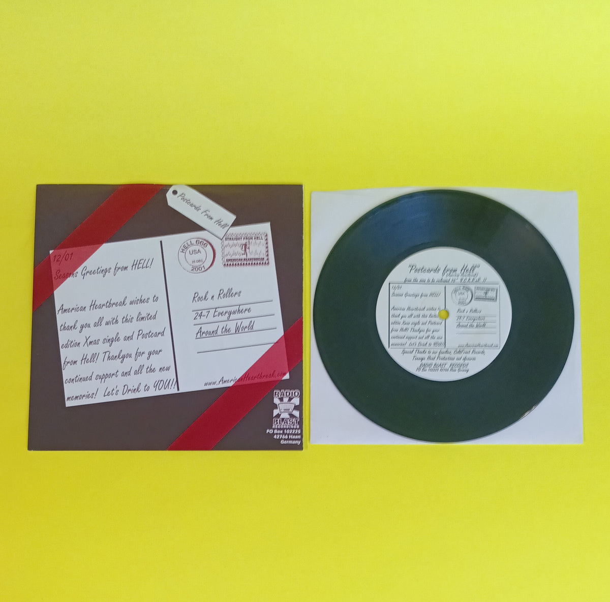 American Heartbreak - The Greatest Xmas Song Ever Written (Germany 7") - 2001 - RBR 047 Used - VG++ - Vinyl