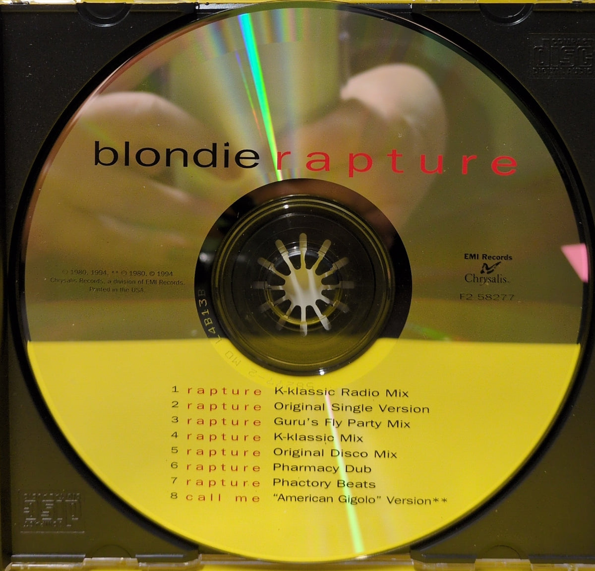 Blondie - Rapture - 1994 - 7243 8 58277 2 3 Used - VG++ - CDs
