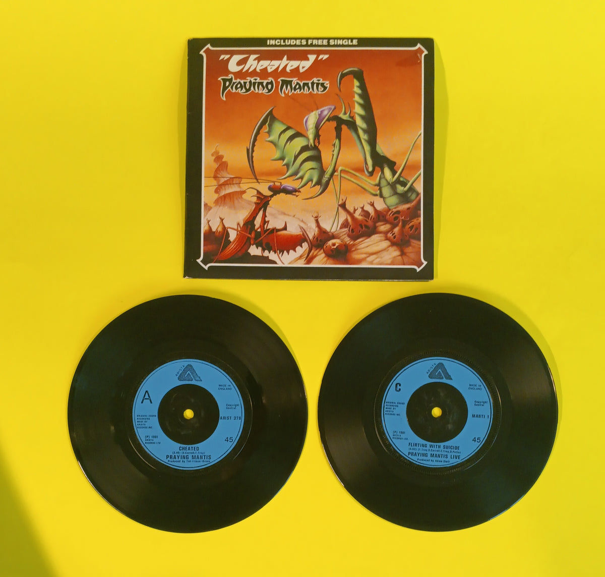Praying Mantis - Cheated (UK Gatefold 2x 7") - 1981 - ARIST 378 Used - VG++ - Vinyl