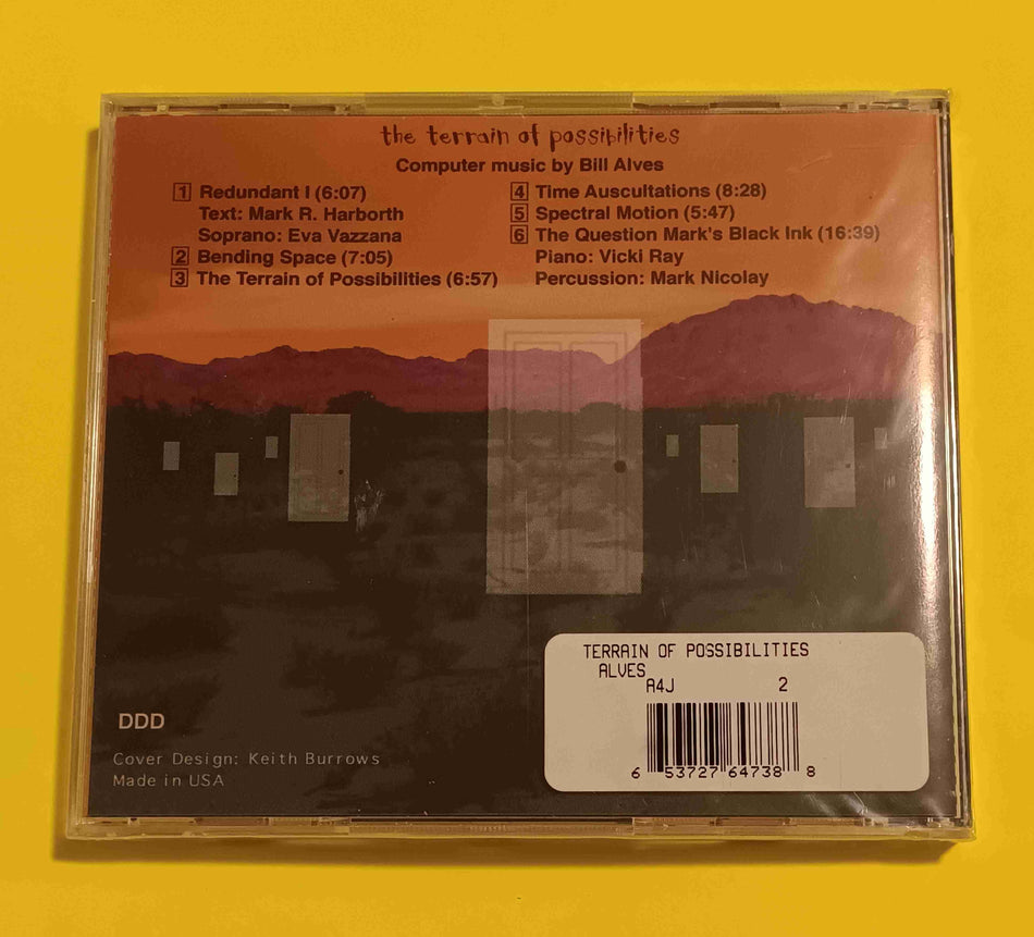 Bill Alves - The Terrain of Possibilities - CD002 New - Sealed - CDs