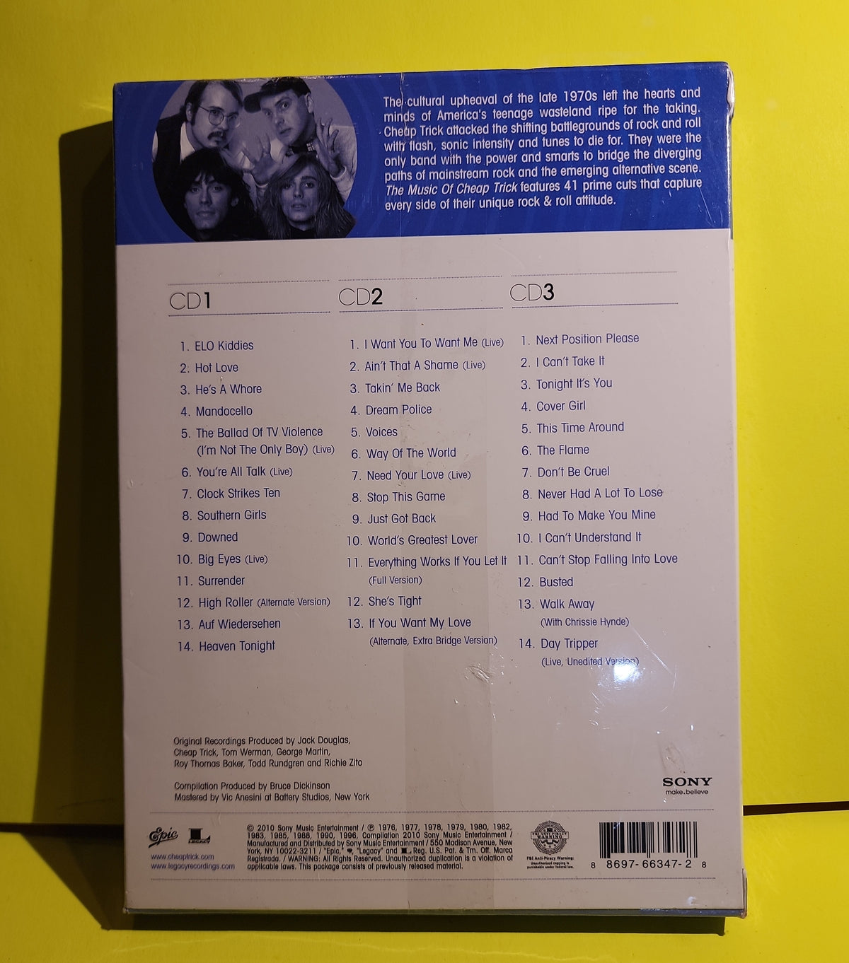 Cheap Trick - The Music Of Cheap Trick 3 CDs Box Set - 2010 - 88697 66347 2 New - Sealed - CDs