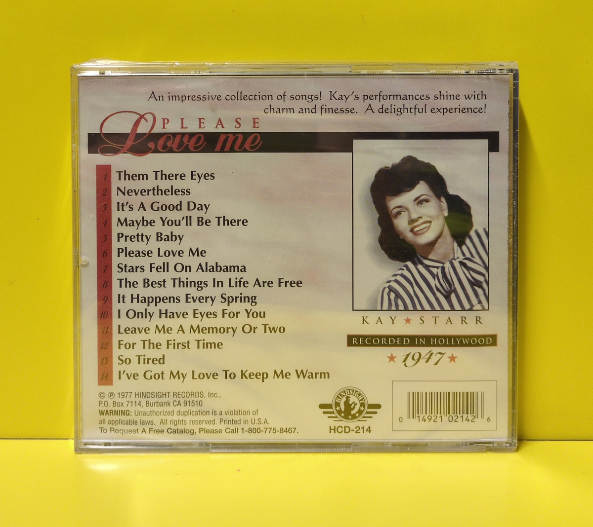 Kay Starr - Please Love Me - 1985 - HCD-214 New - Sealed - CDs - Remastered