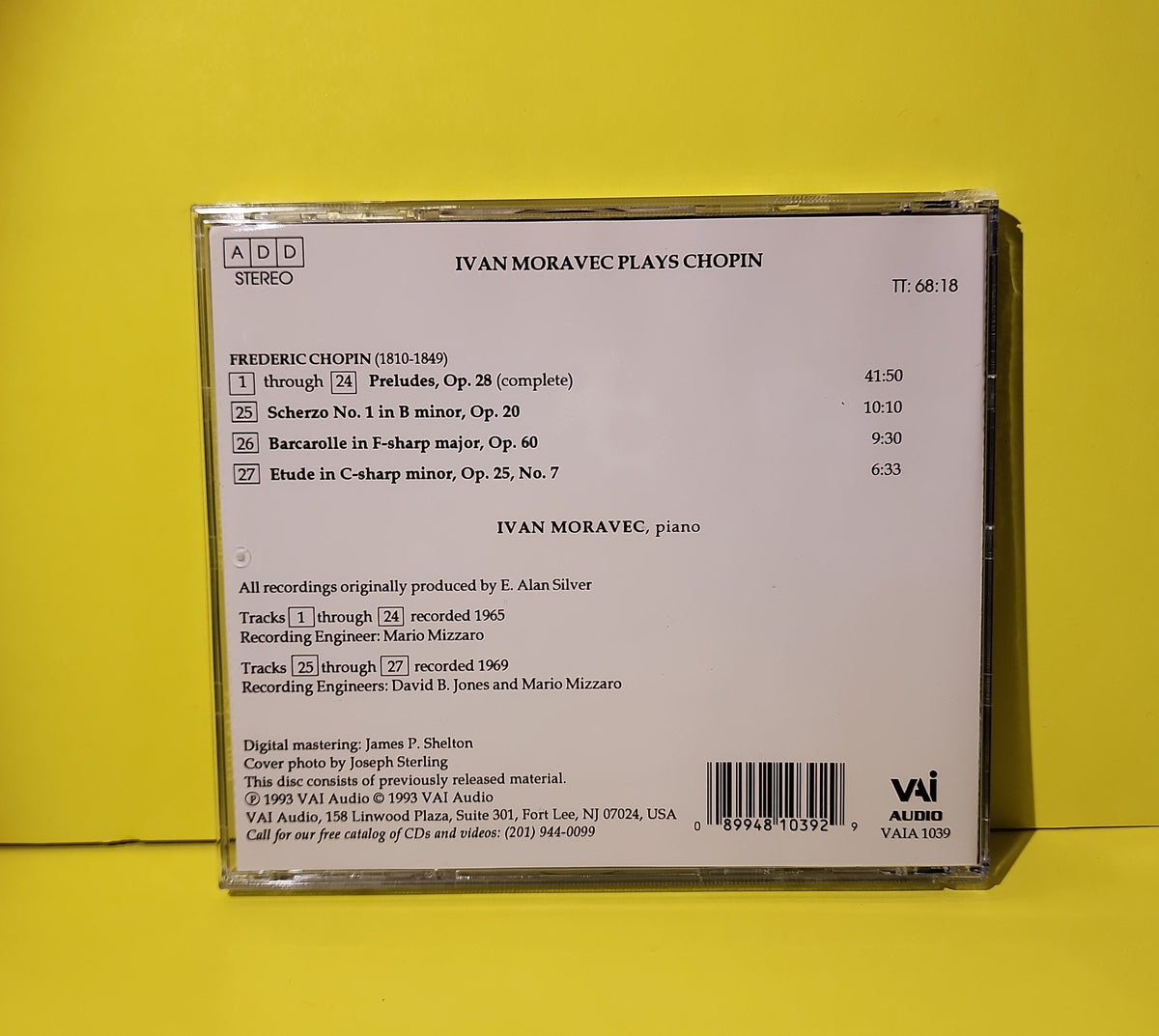Chopin - Ivan Moravec - 1993 - VAIA 1039 Used - EX - CDs