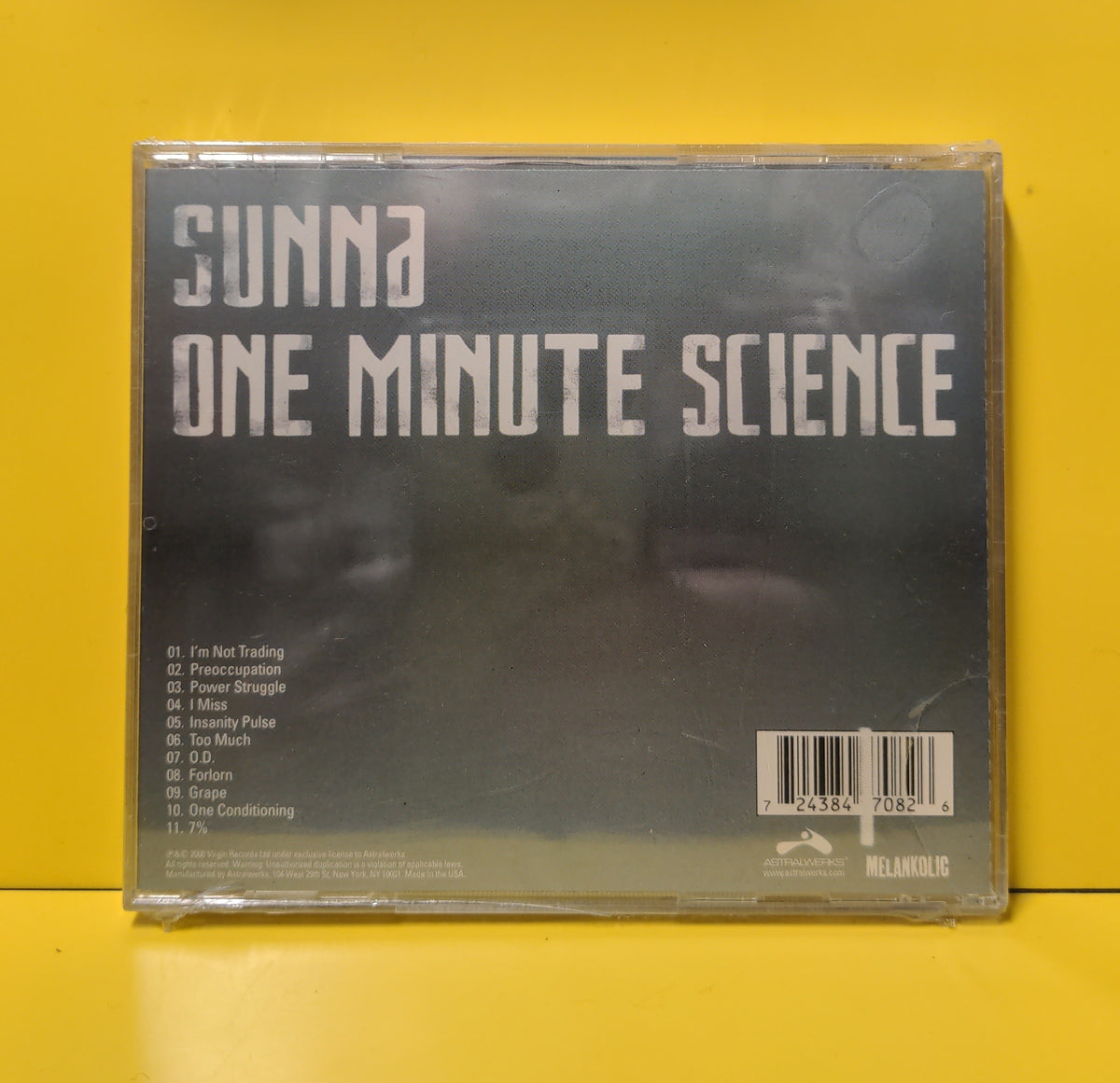 Sunna - One Minute Science  - 2000 - ASW49708 / 7243 8 49708 2 6 New - Sealed - CDs