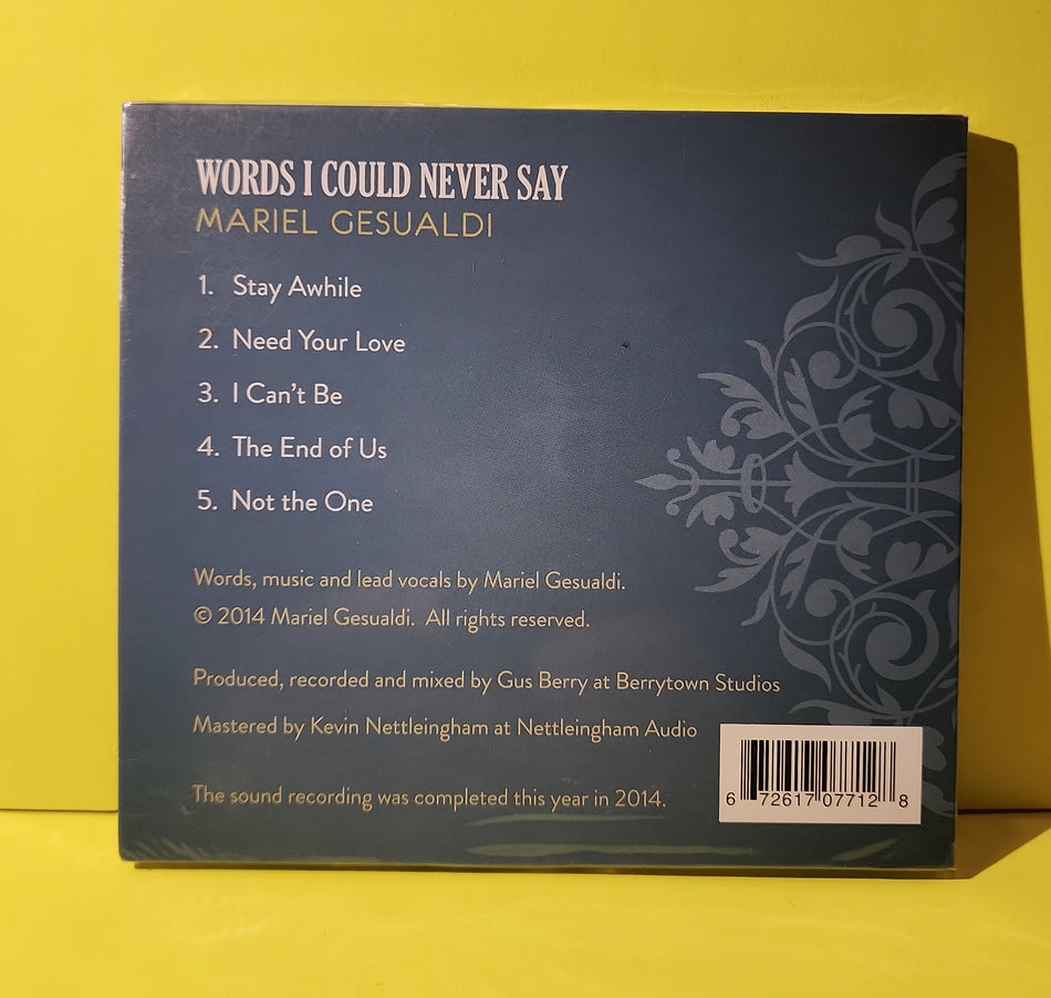 Mariel Gesualdi - Words I Could Never Say - 2014 - New - Sealed - CDs