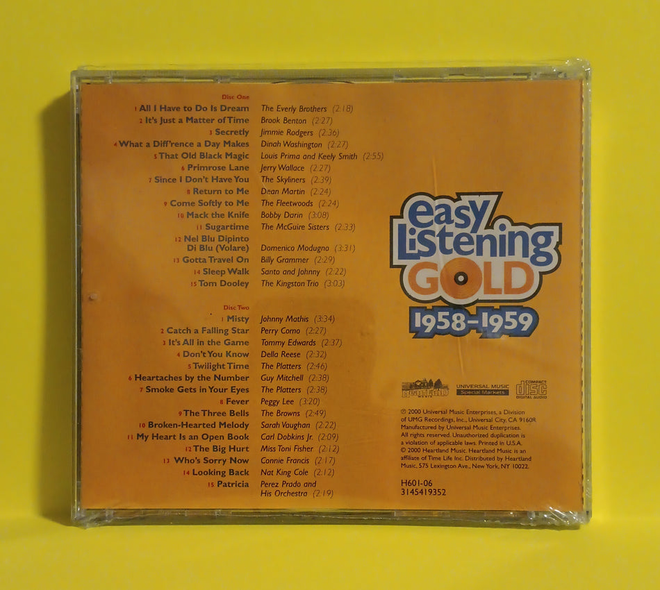 Various - Easy Listening Gold 1958-1959 - 2000 - H601-06 3145419352 New - Sealed - CDs